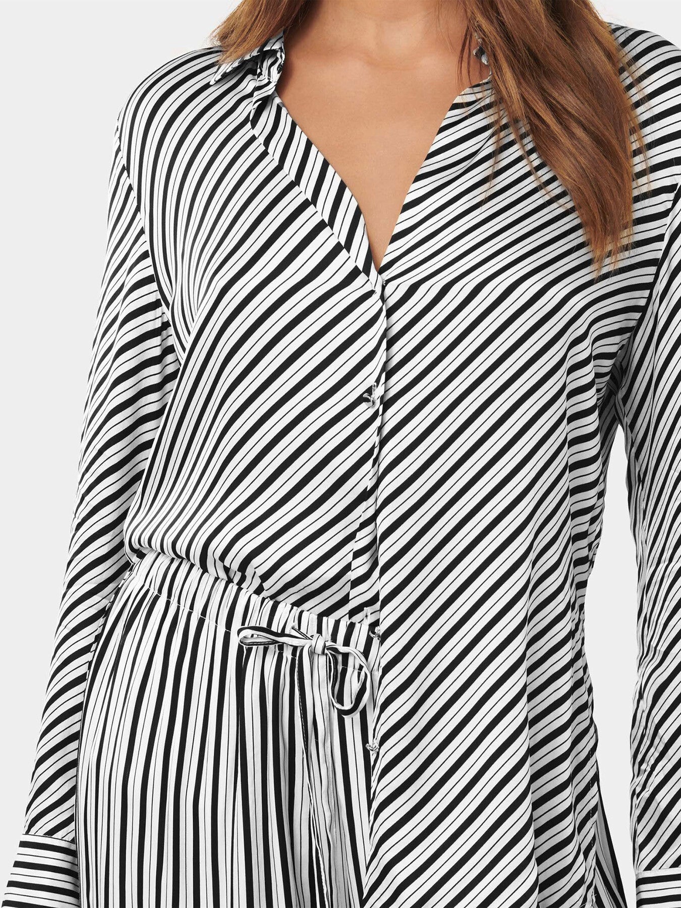 Harvey Notched Neck Satin Shirt