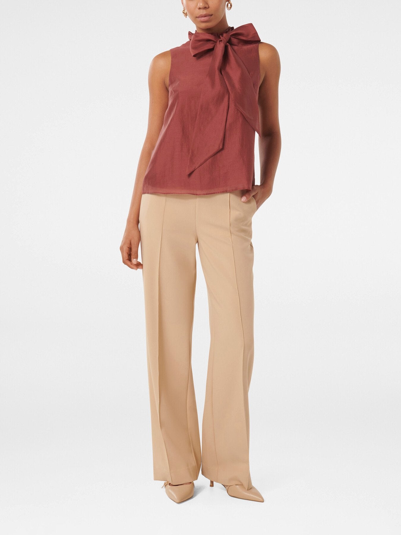 Jane Tie Neck Sleeveless Top