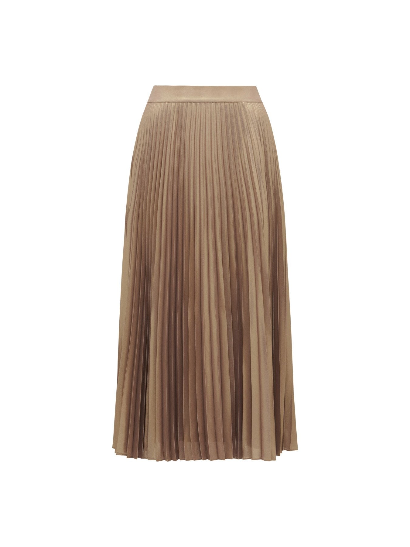 Estella Metallic Pleated Maxi Skirt