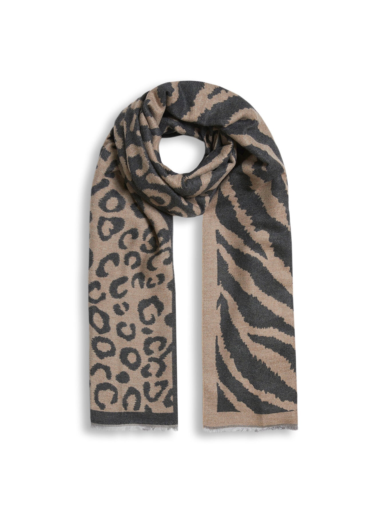 Leopard-Zebra Print Scarf