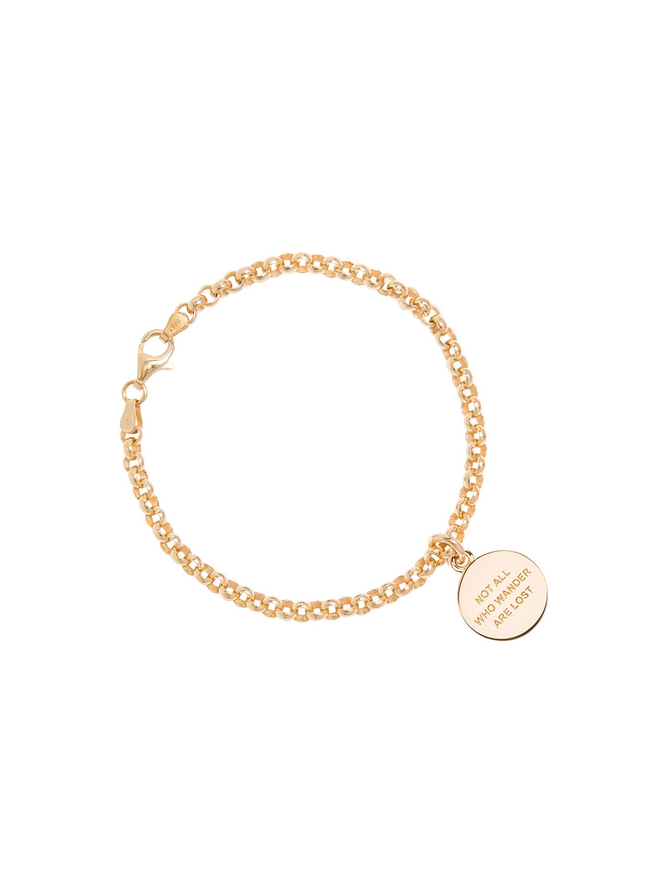 Gold Belcher Bracelet with Compass