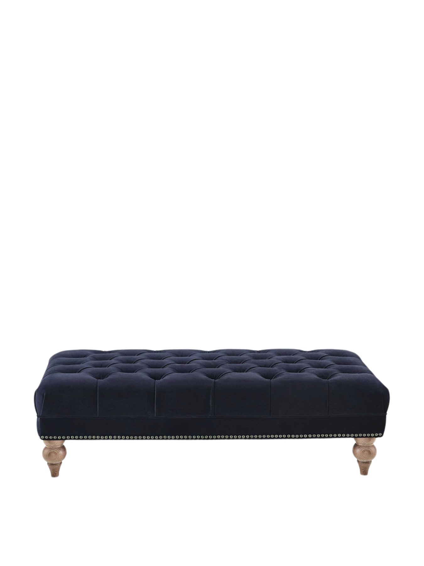 Ullswater Footstool, Blue Velvet
