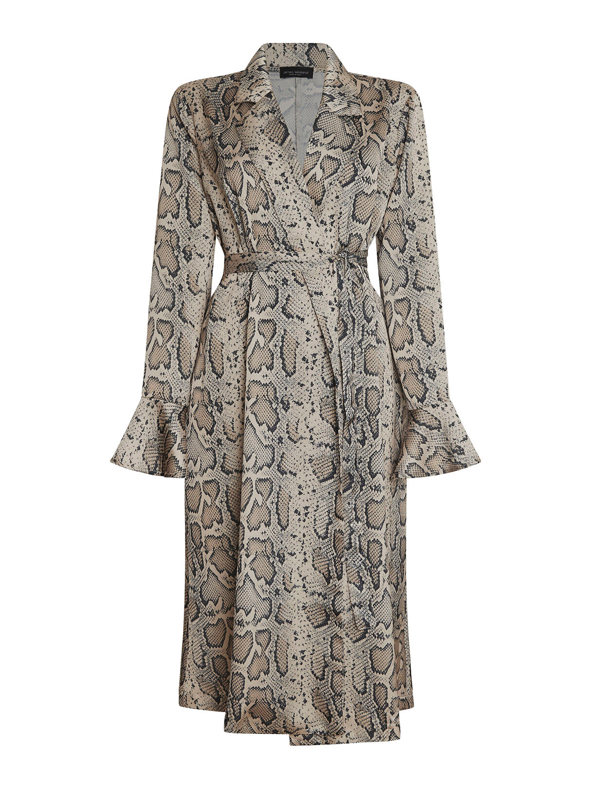 Python Print Wrap Shirt Dress