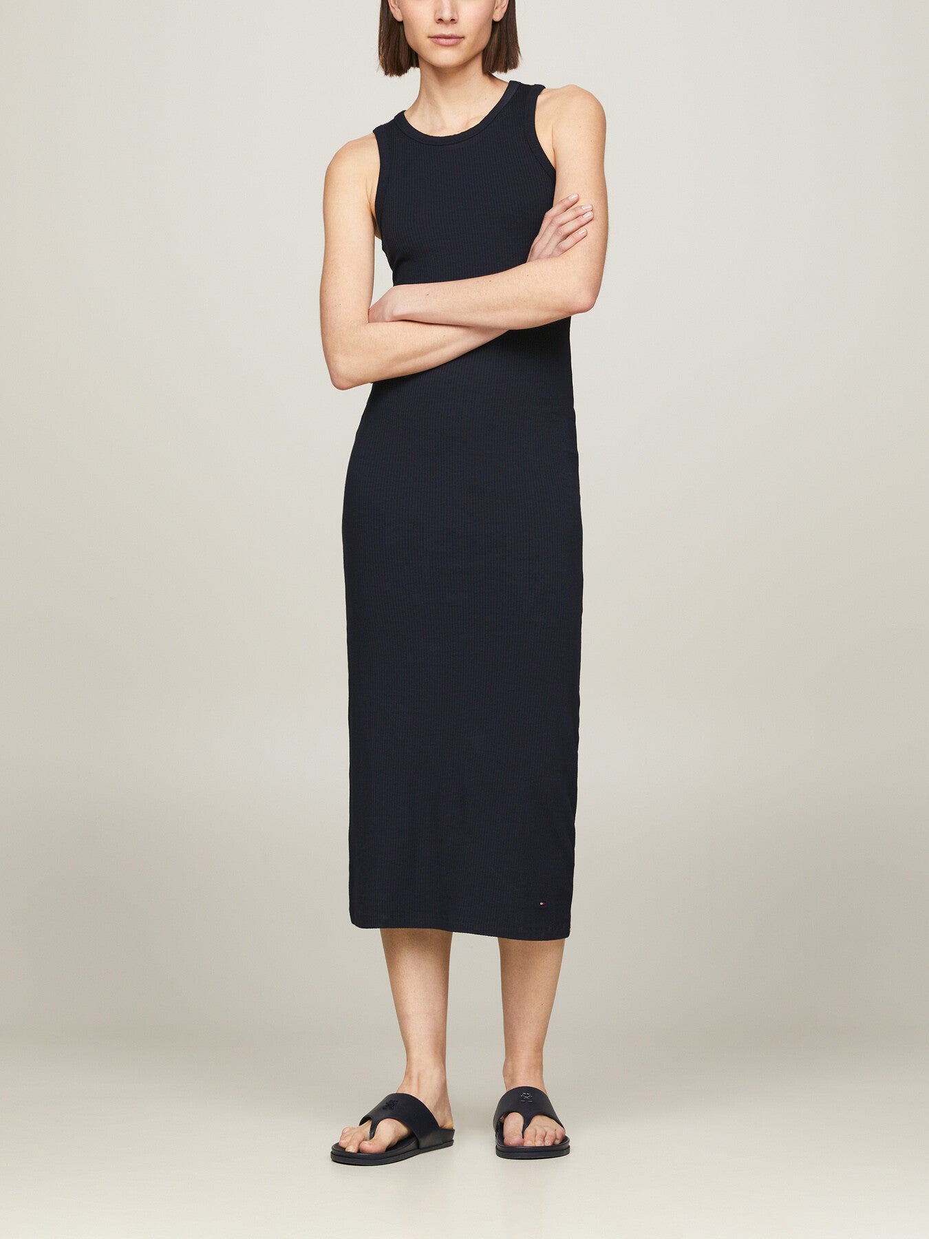 Ribbed Midi Bodycon Dress