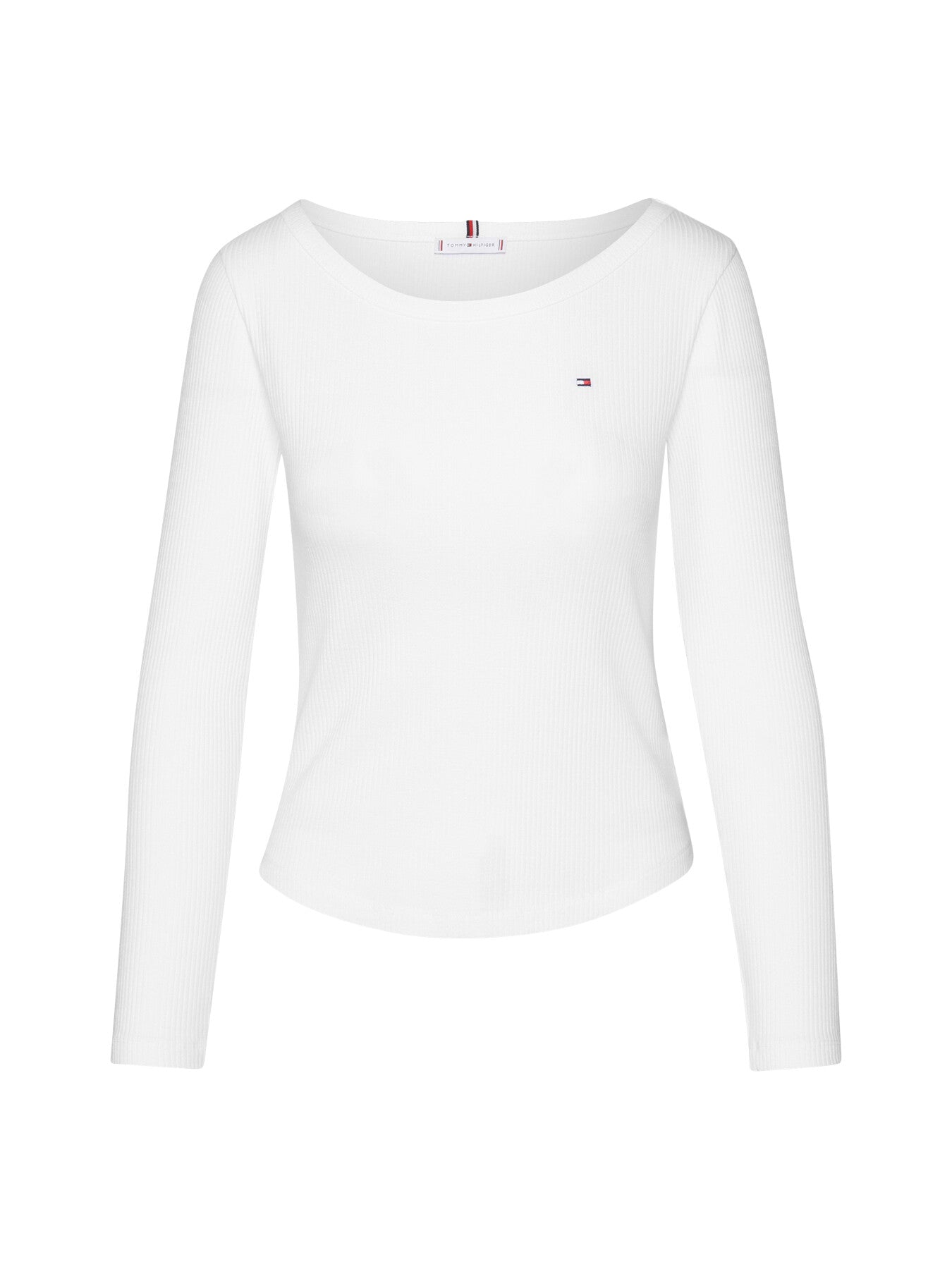 Boat Neck Slim Long Sleeve T-Shirt