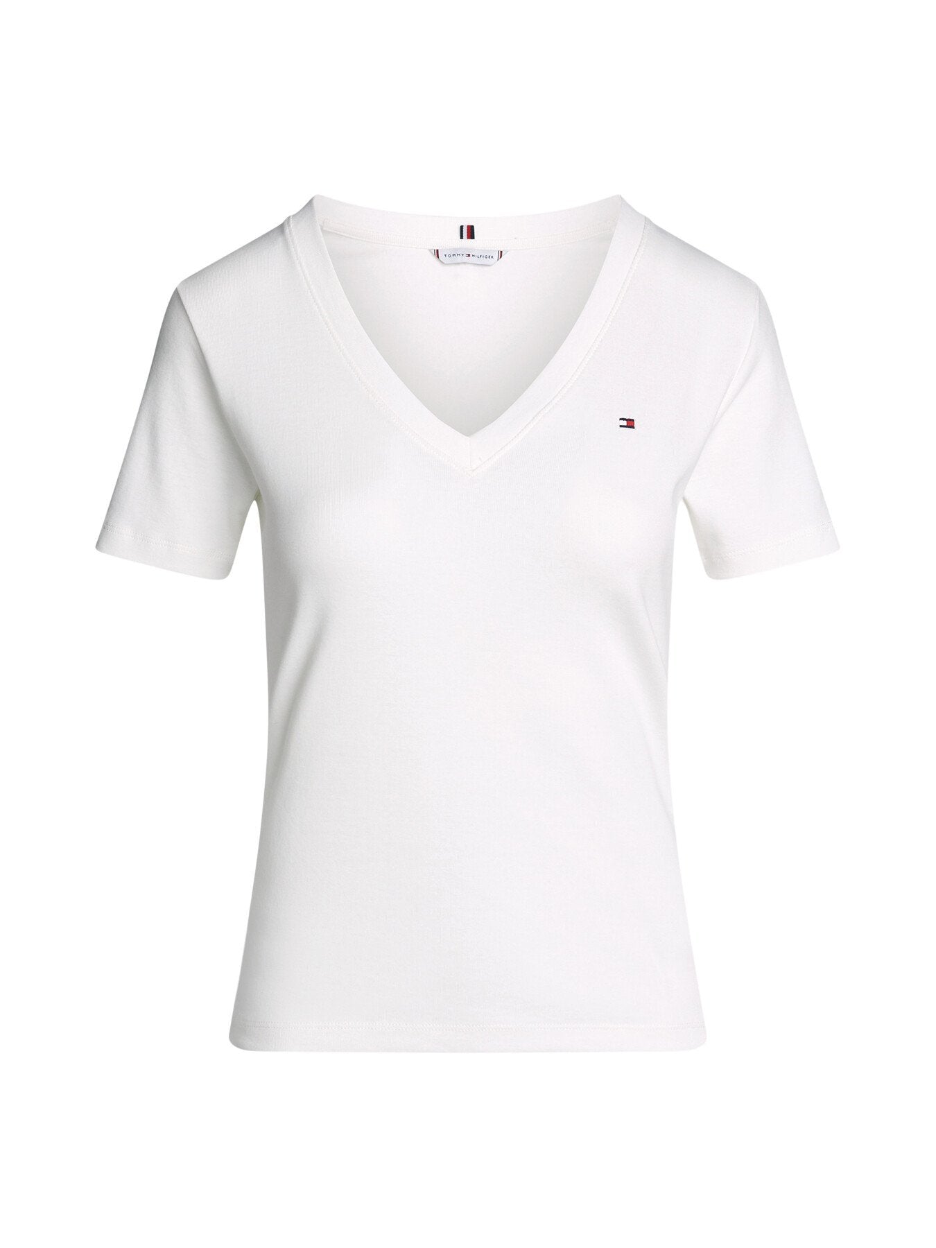 V-Neck Slim T-Shirt Ecru