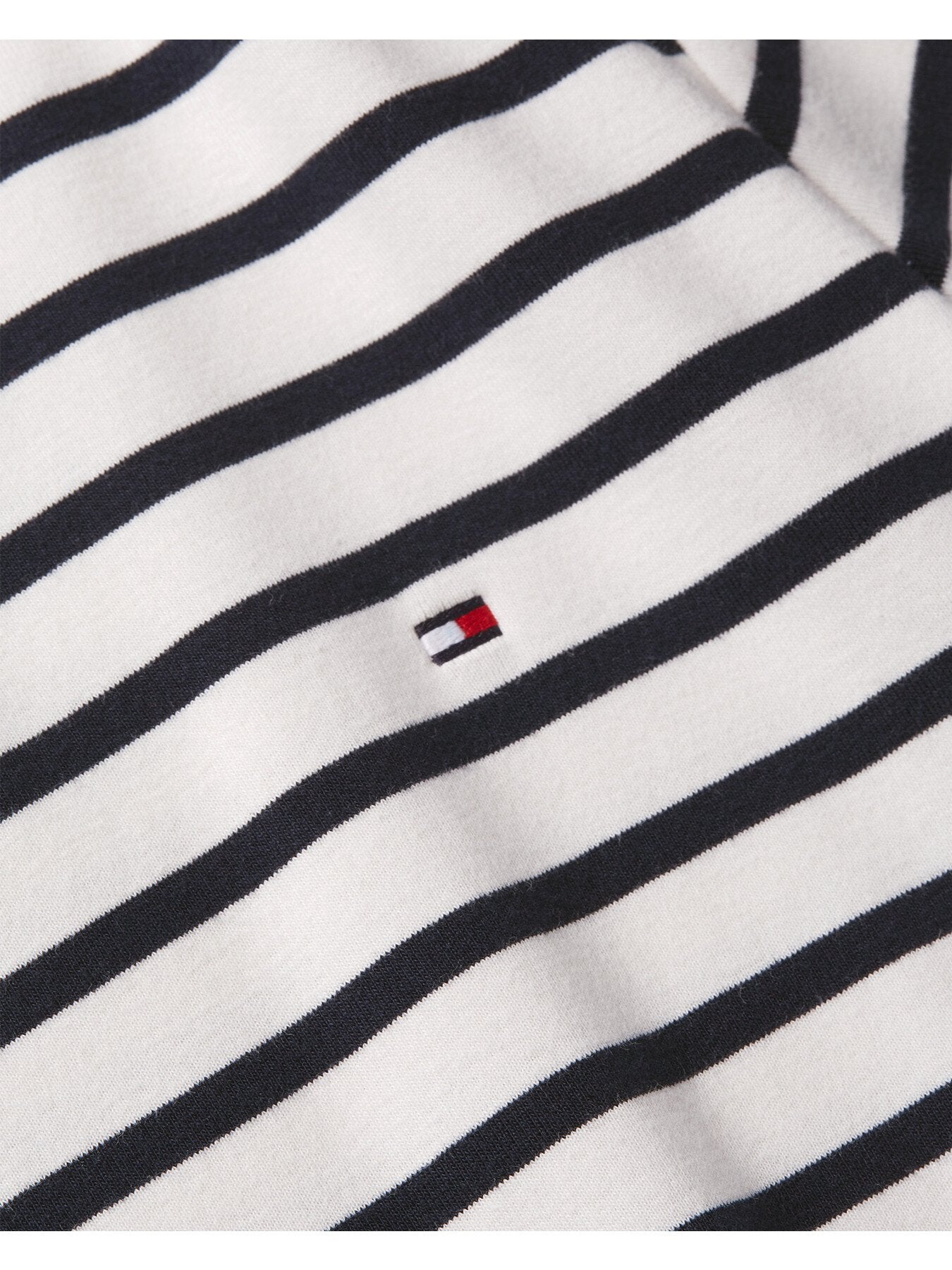 Flag Embroidery Slim Fit Striped T-Sh