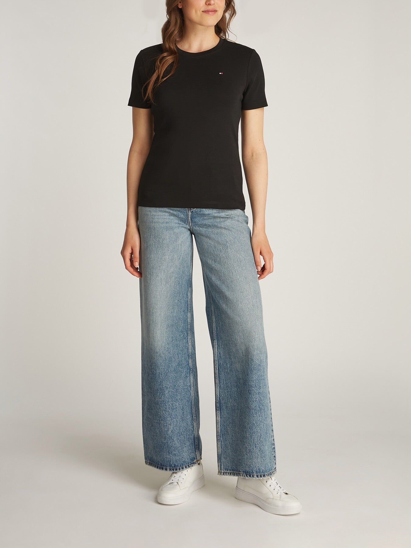 Flag Embroidery Slim T-Shirt