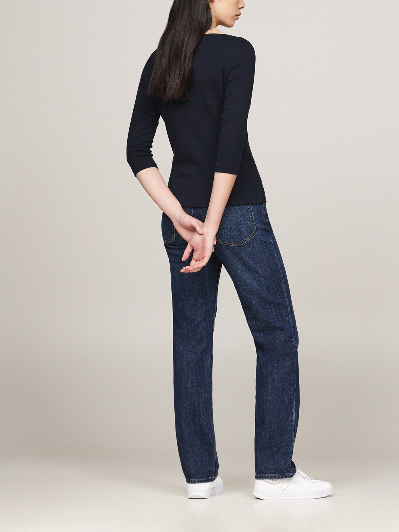 Boat Neck Slim T-Shirt Desert Sky