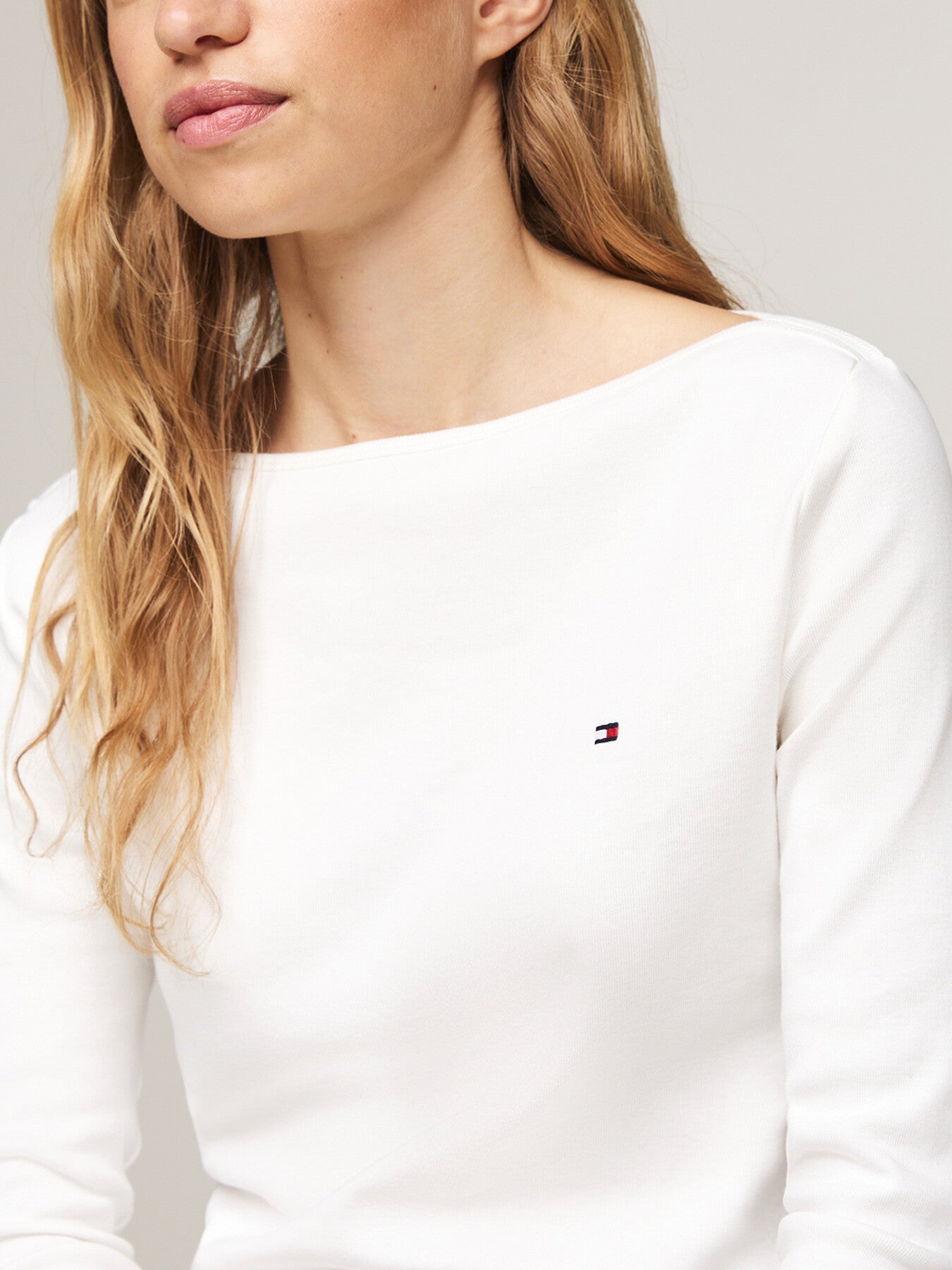 Boat Neck Slim T-Shirt Desert Ecru