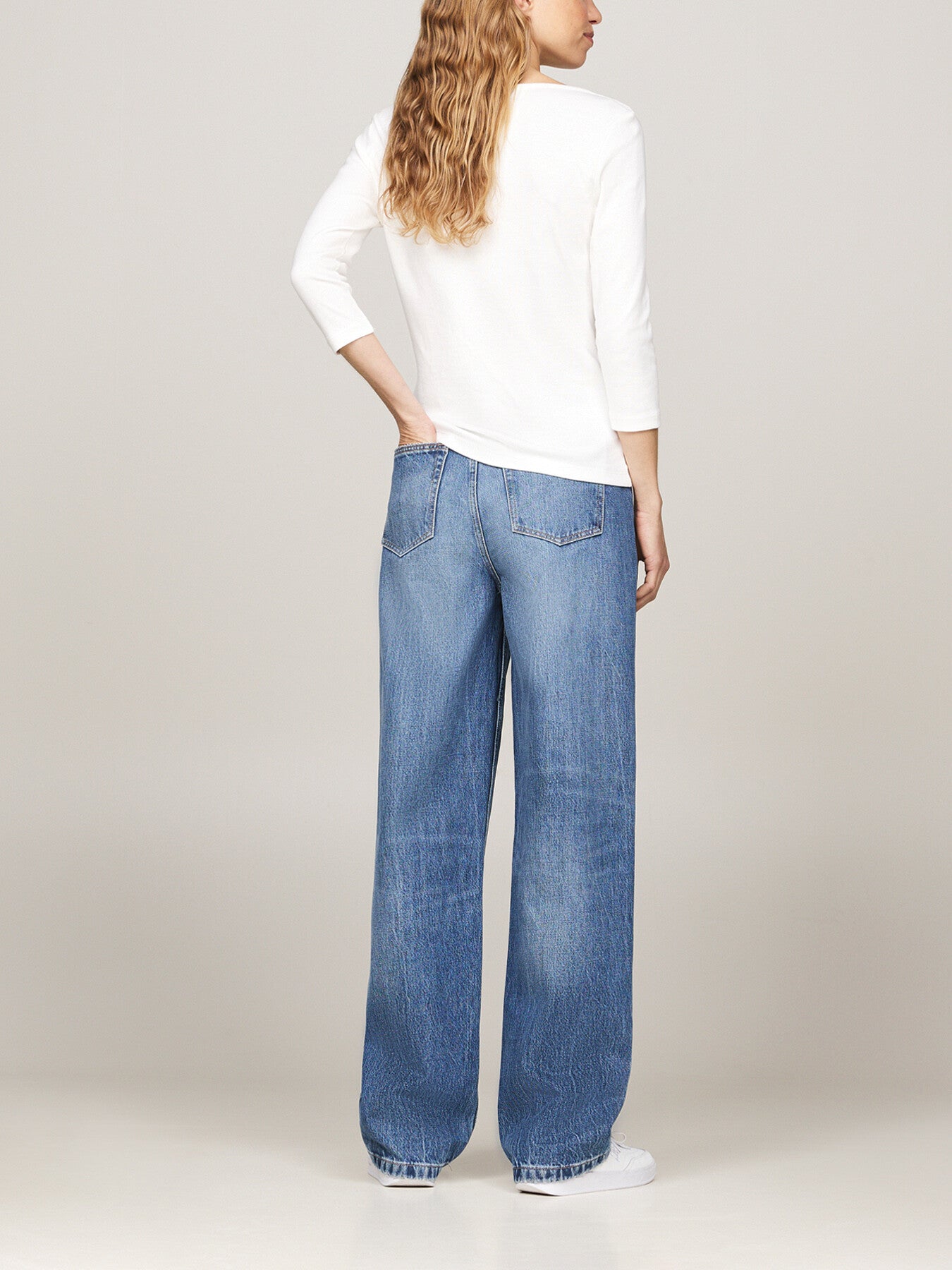 Boat Neck Slim T-Shirt Desert Ecru