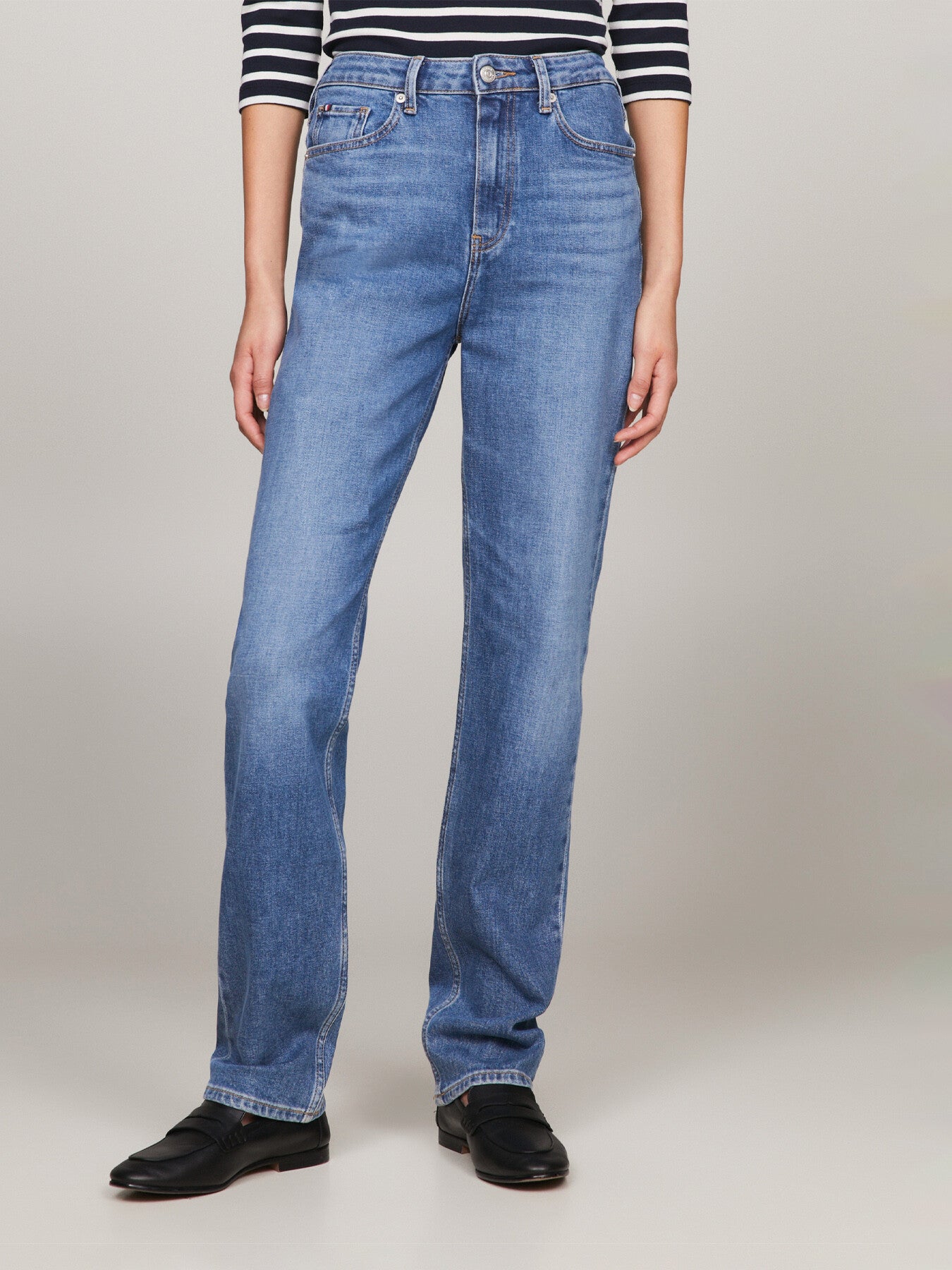 Classics Melany Mid Rise Fitted Straight Jeans