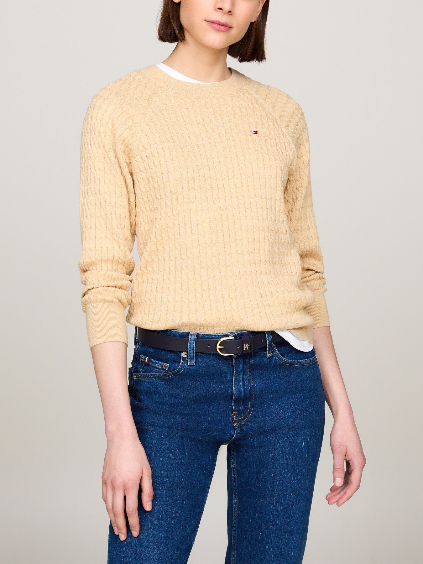 Cable Knit Raglan Sleeve Jumper