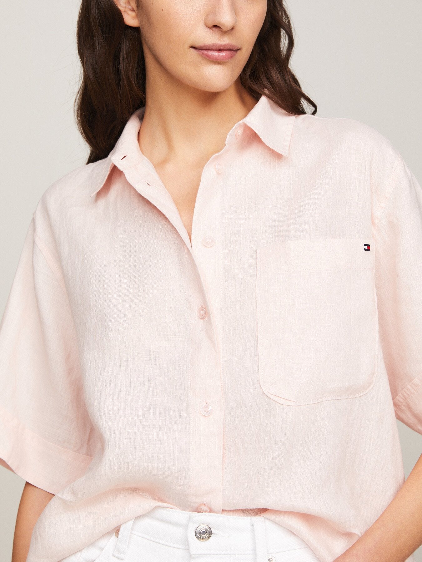 Linen Relaxed Fit Short Sleeve Shirt