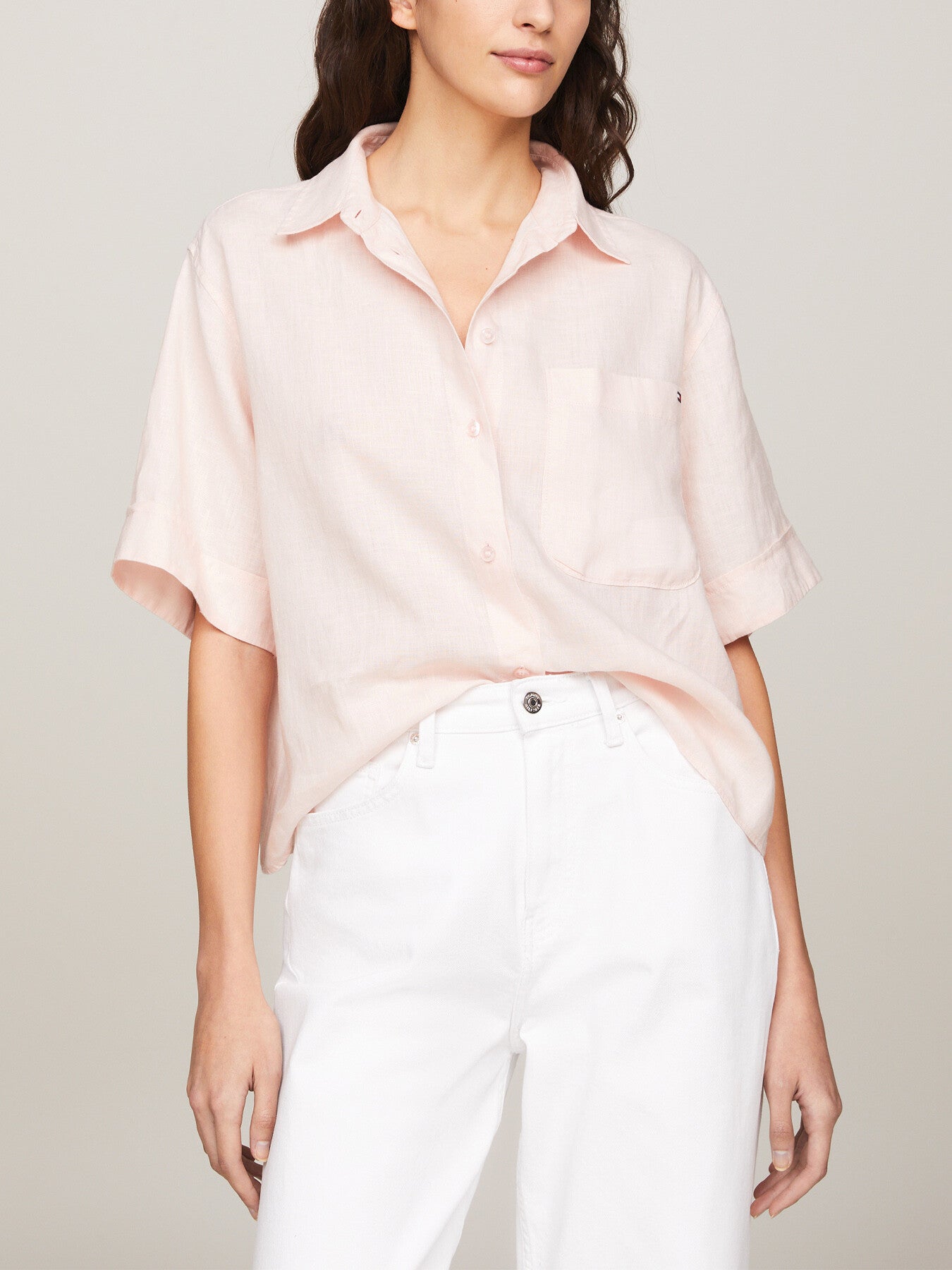 Linen Relaxed Fit Short Sleeve Shirt