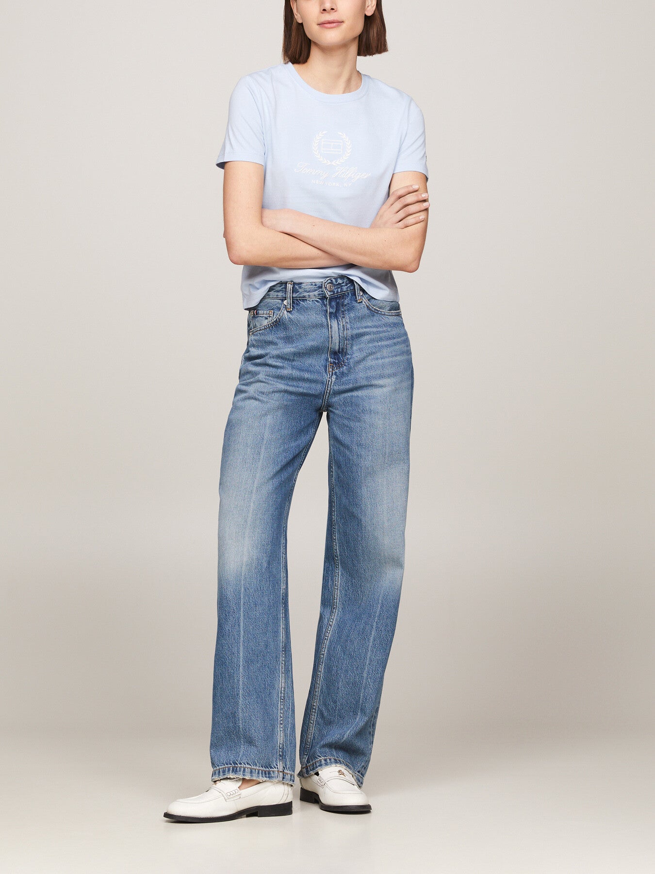 Crew Neck Logo Slim Fit T-Shirt