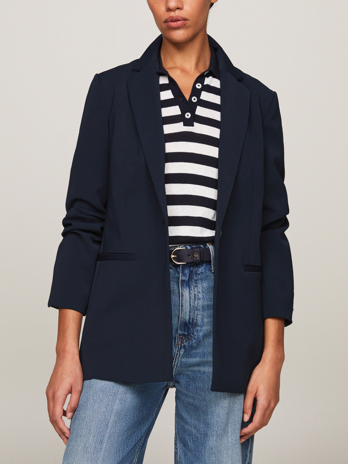 Gold Button Single Breasted Blazer
