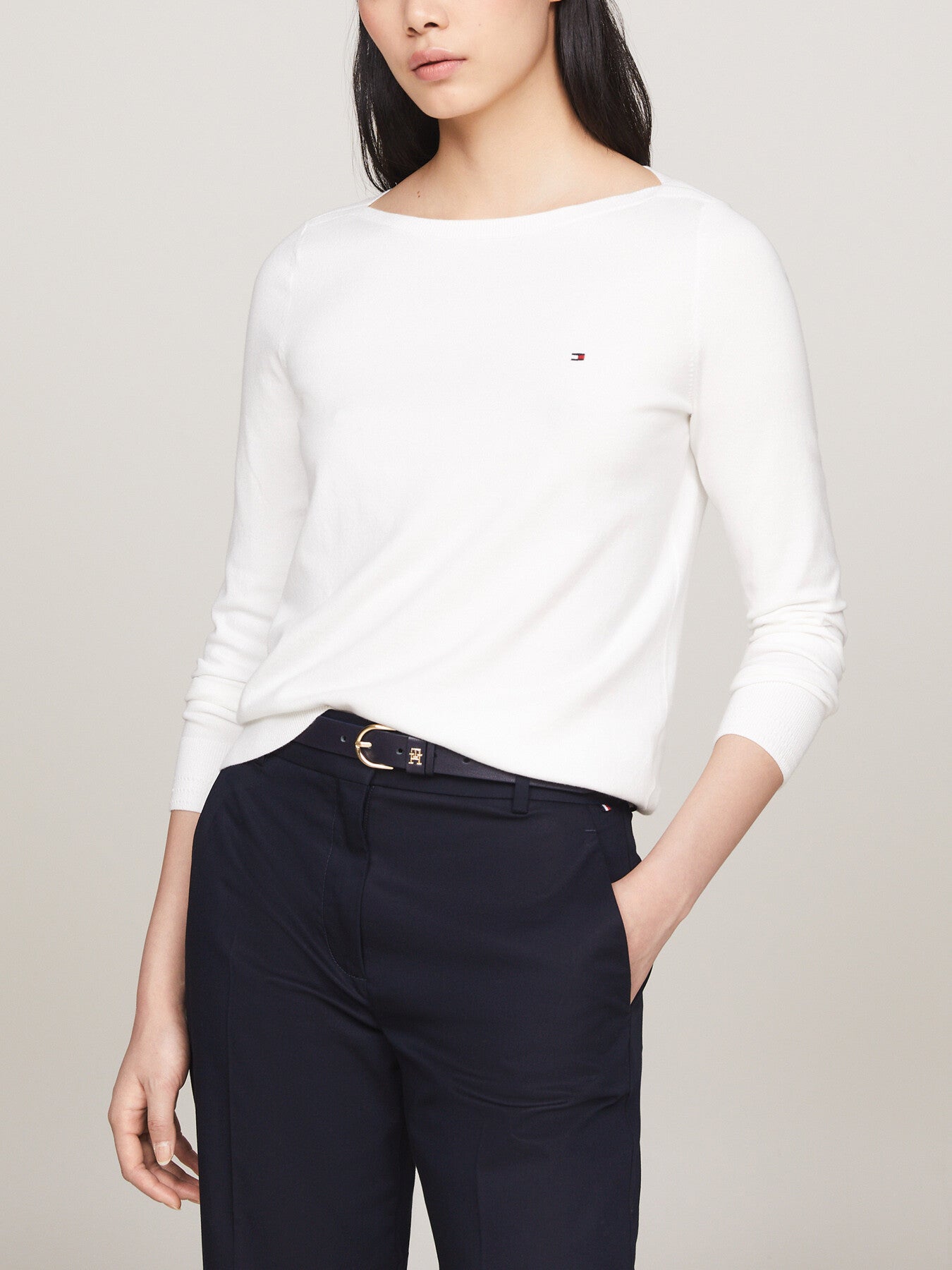 Boat Neck Jersey Sweatshirt