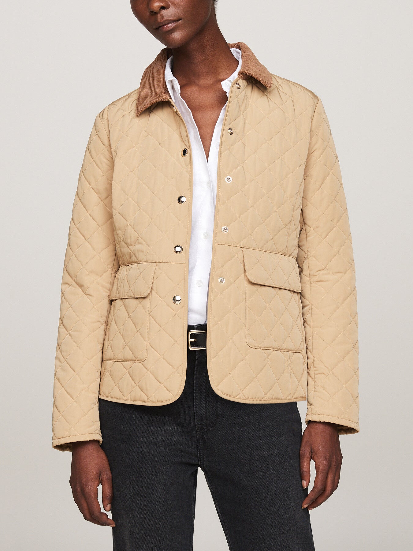 Water Repellent Slim Quilted Jacket