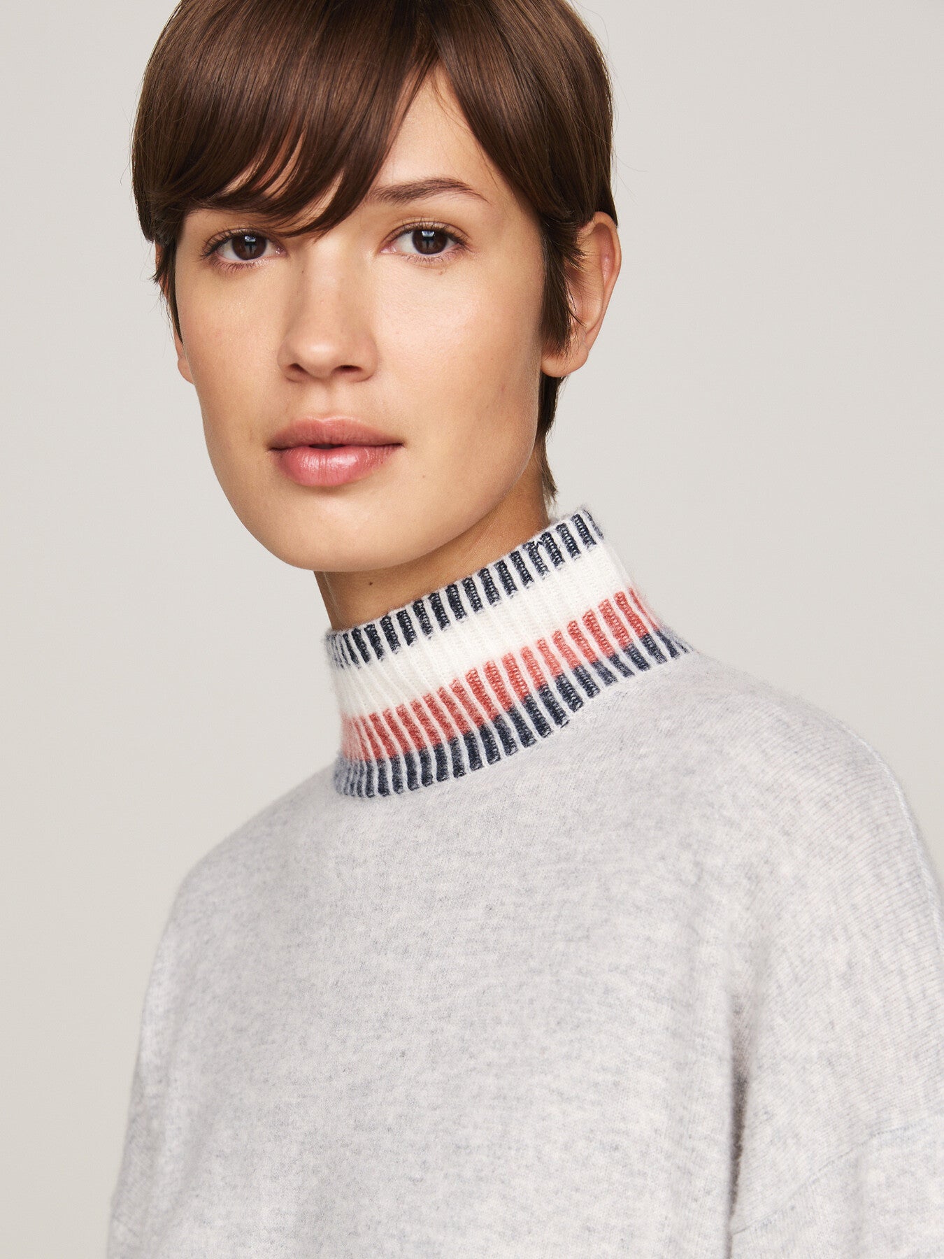 Mock Turtleneck Jumper with Cashmere