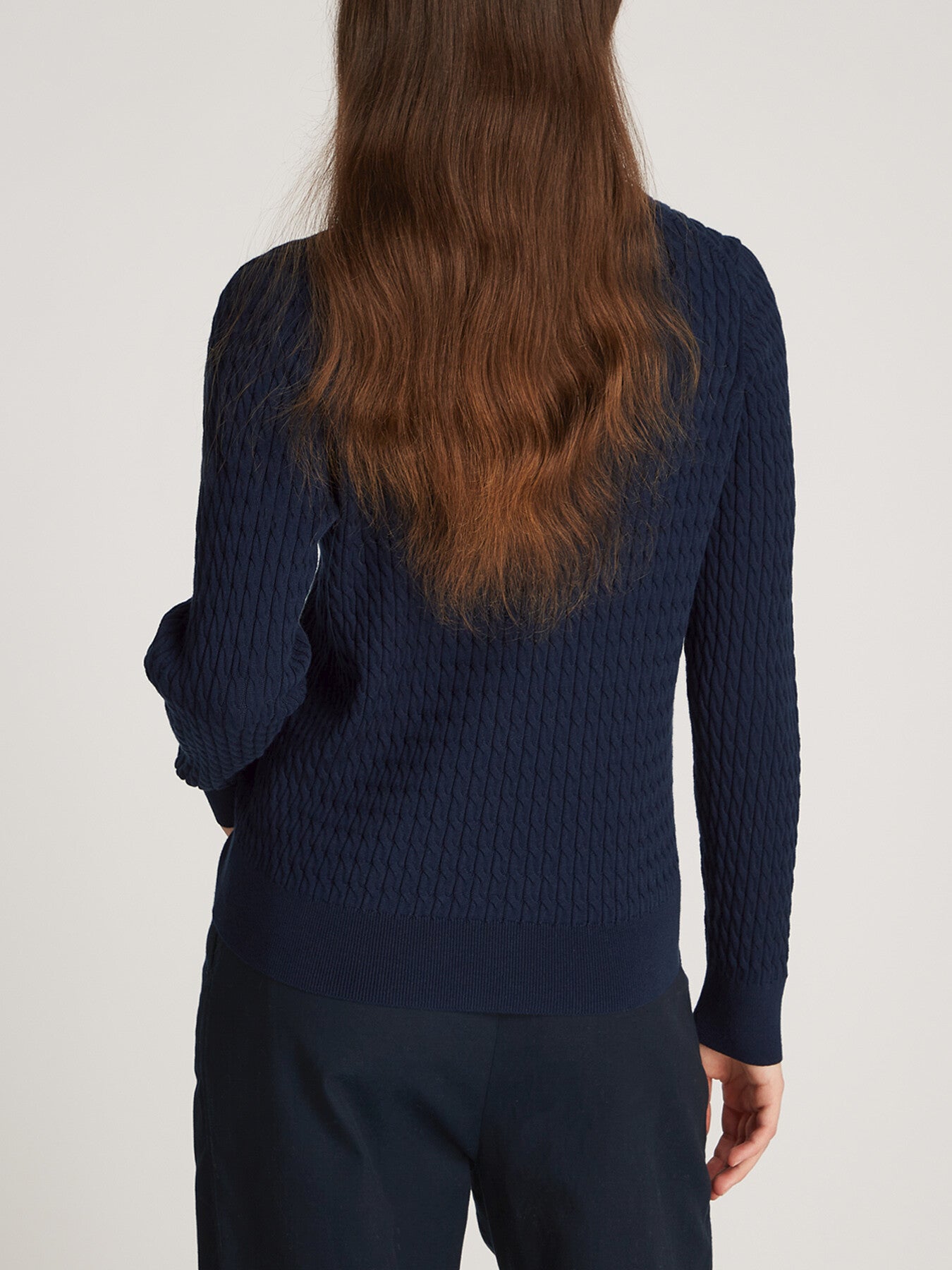 Cotton Cable V-Neck Sweater