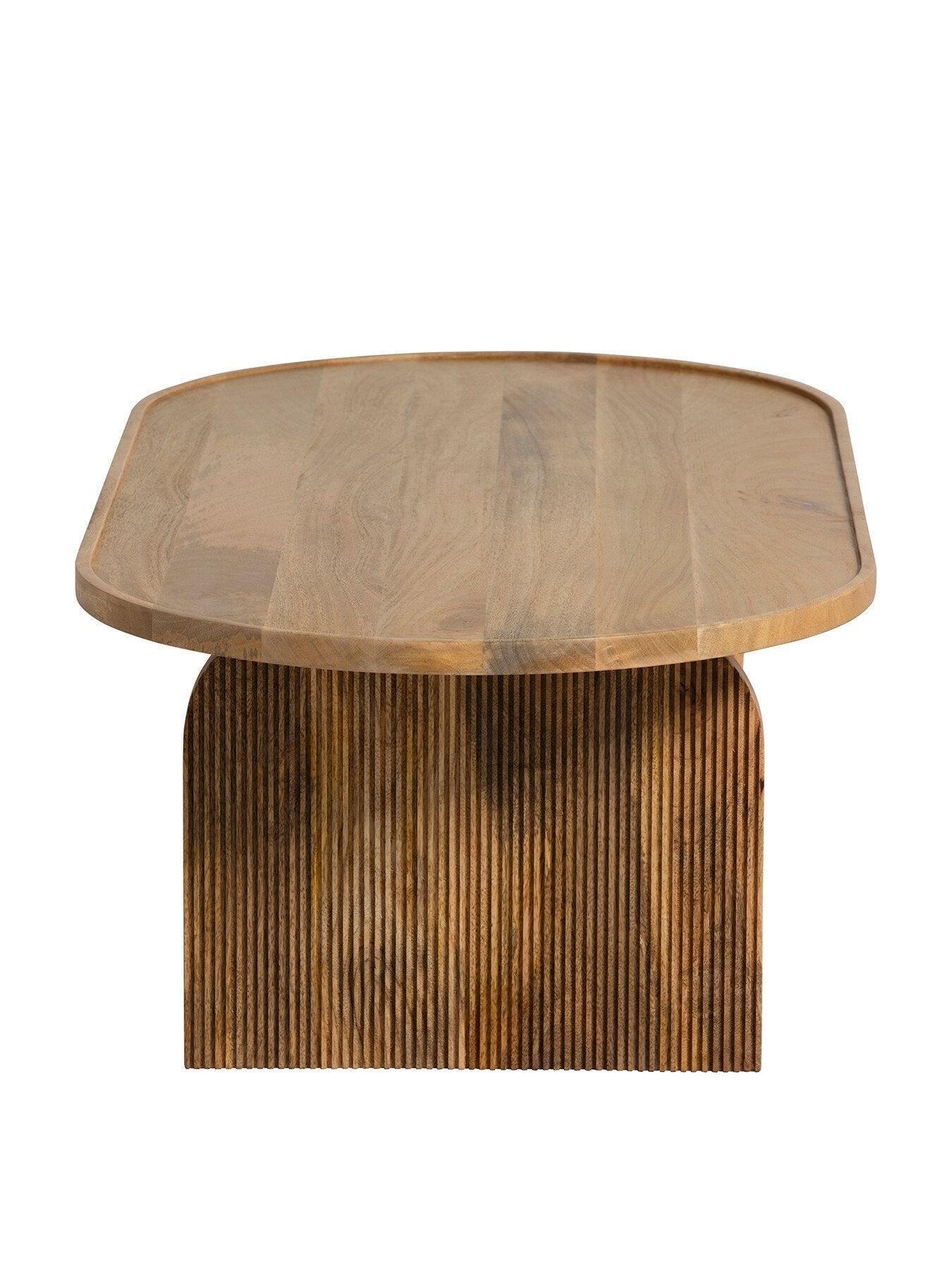 Zuberi Natural Wood Curved Coffee Table