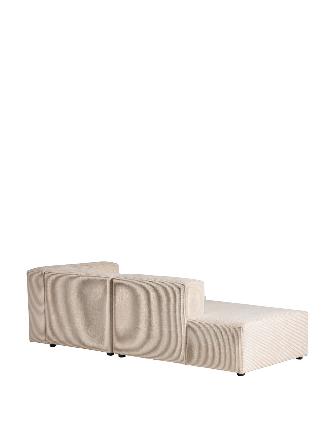 Boston Cream Velvet Corduroy Right Arm Facing Chaise