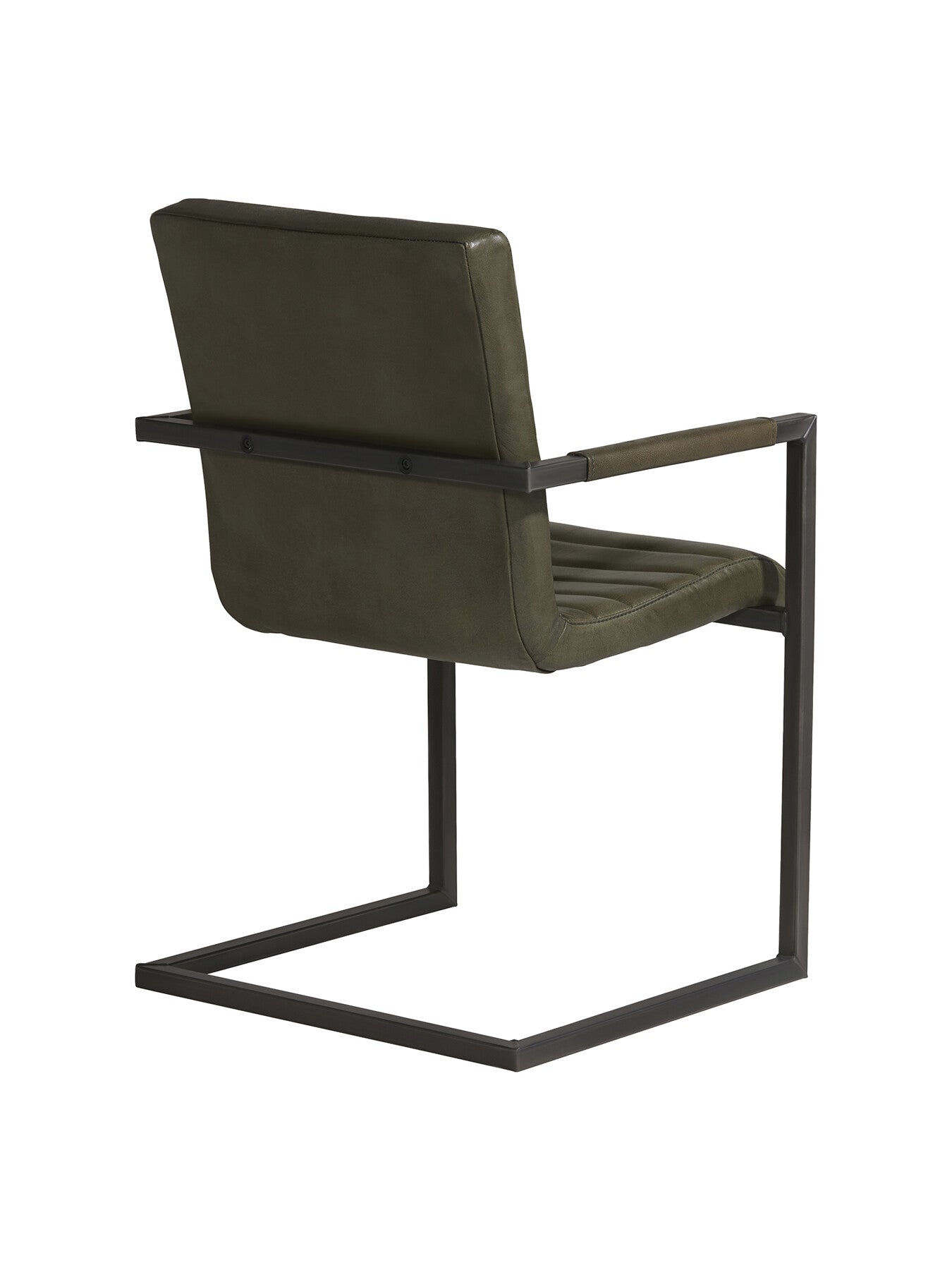 Brutus Leather Stitched Dining Armchair