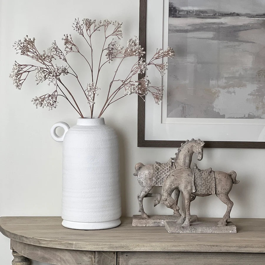 Cement Vase With Handle