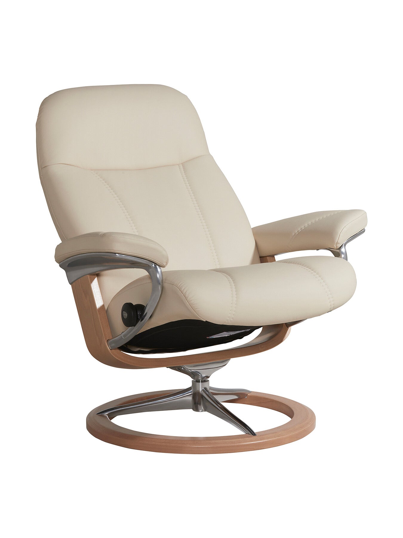 Consul Medium Signature Chair And Footstool, Cream