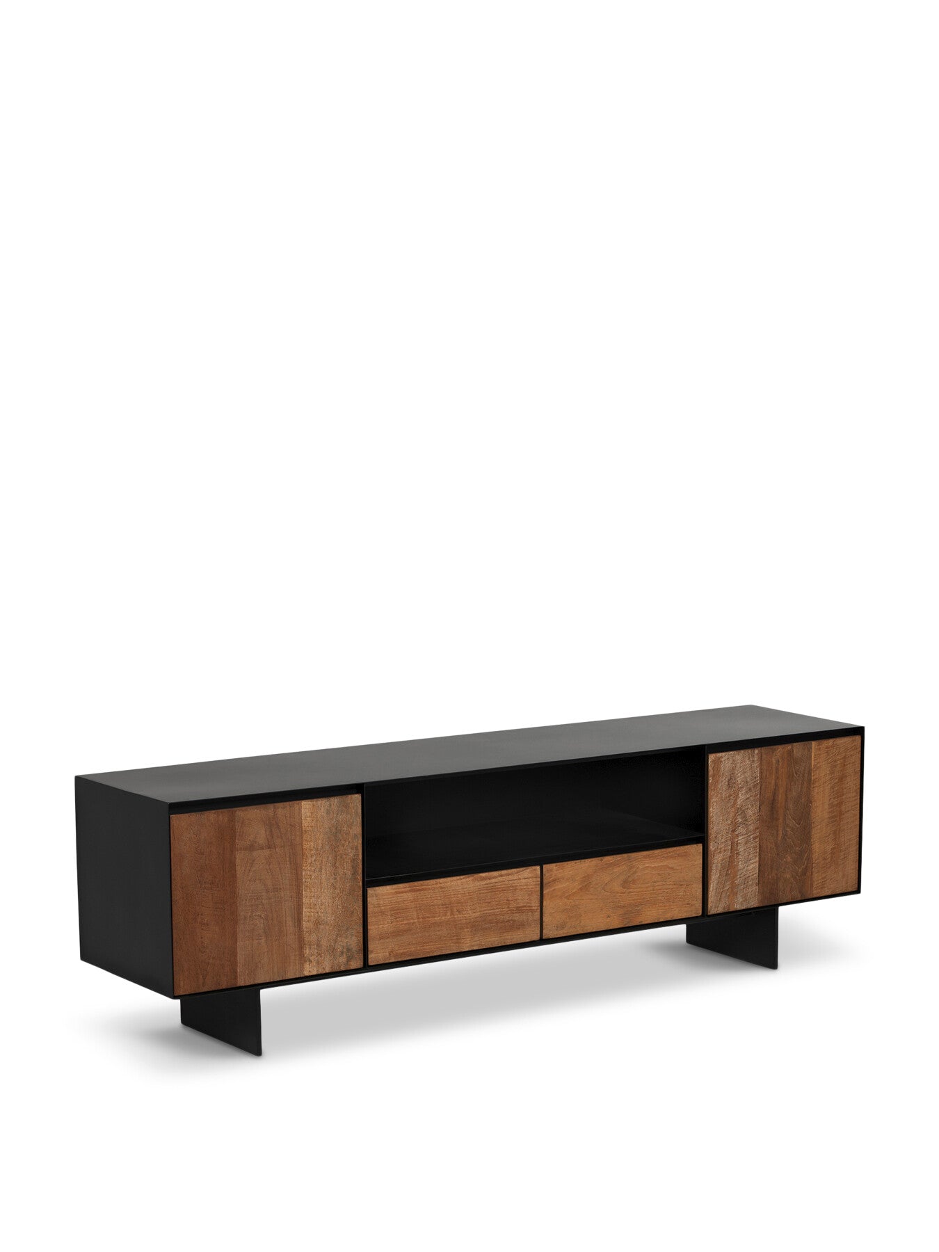 Syracuse Wood 2 Drawer 2 Door Tv Unit