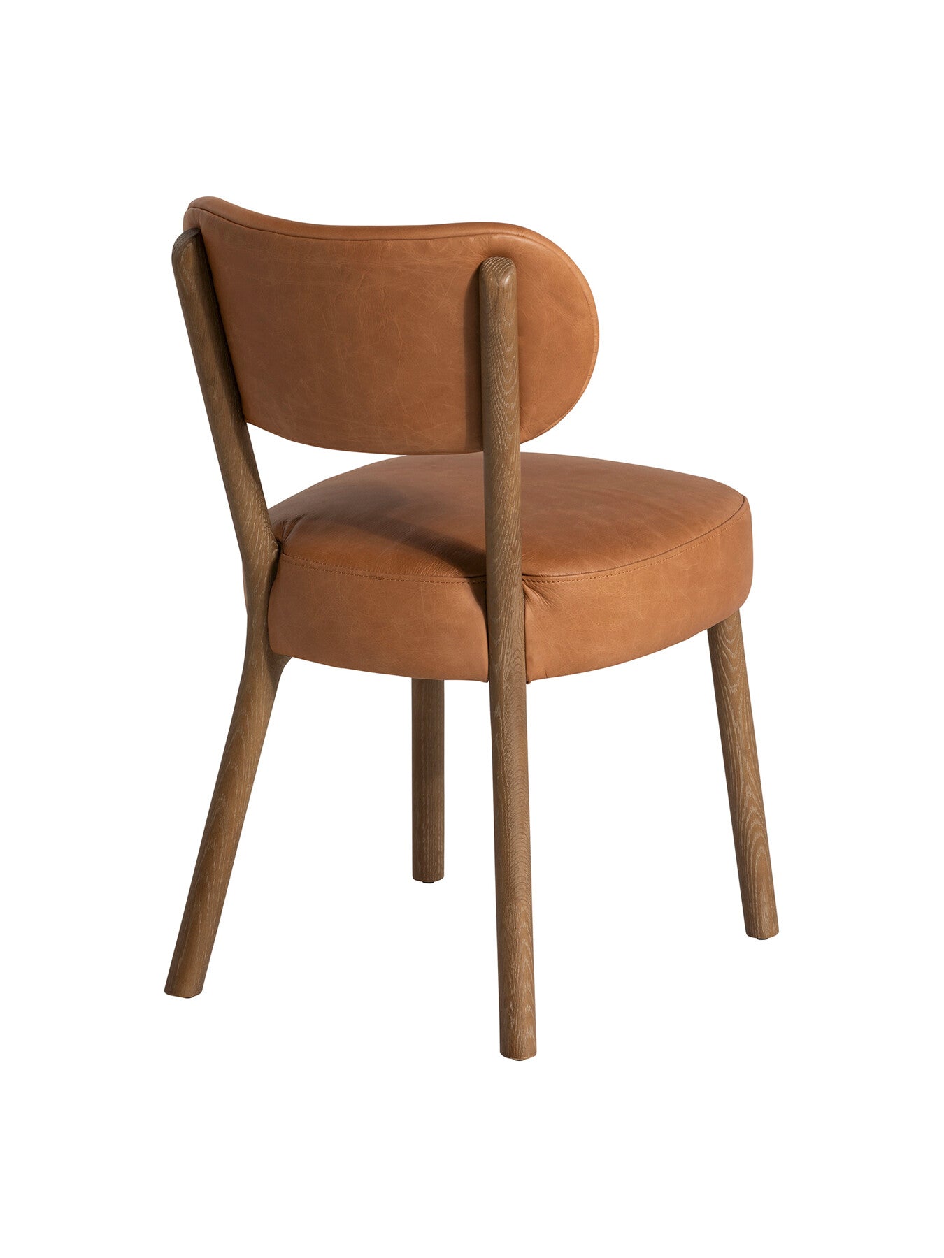 Dove Tan Leather Dining Chair