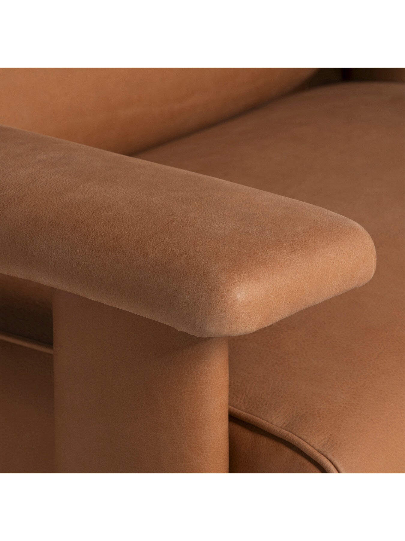 Eldrid Leather Armchair with Wide Armrests