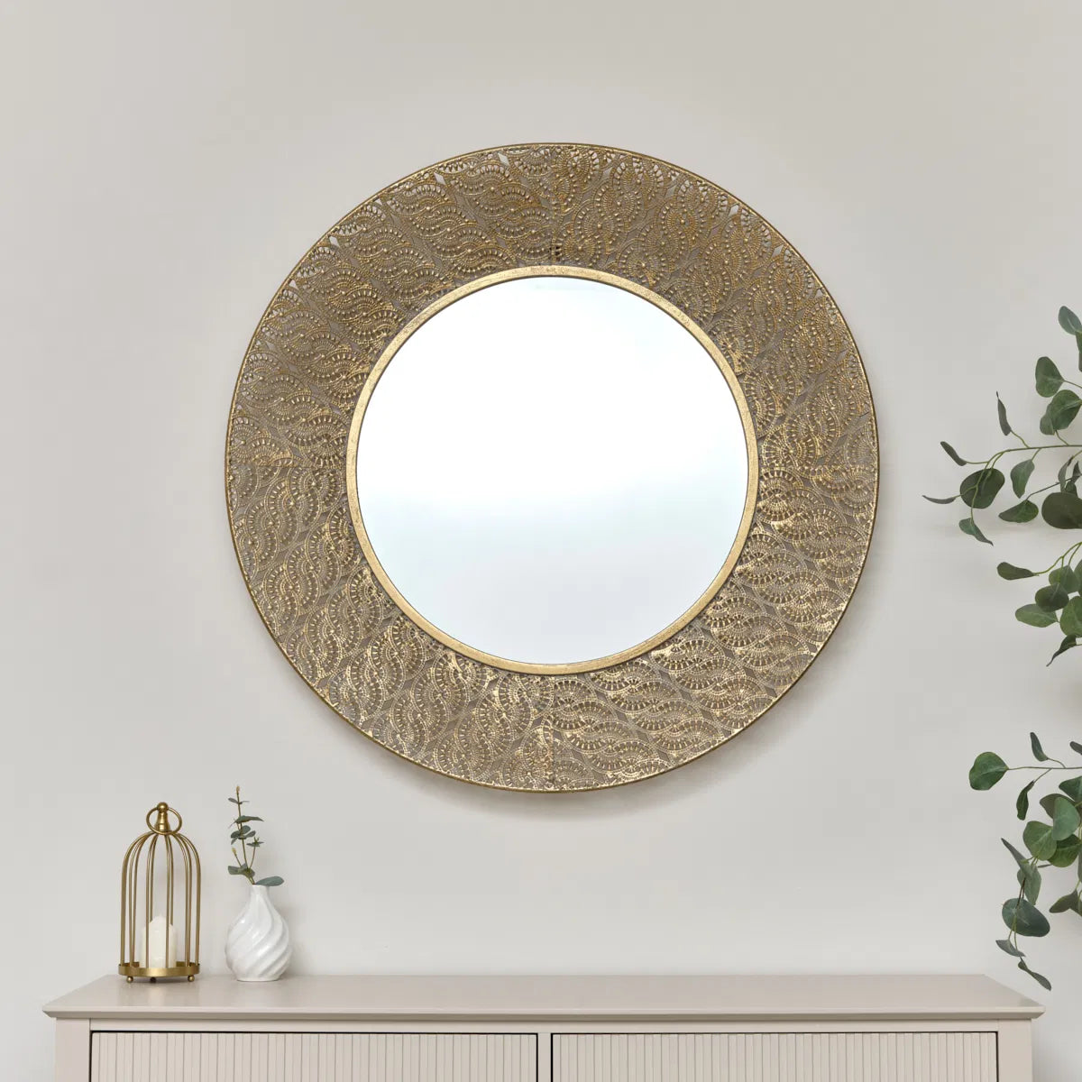 Filigree Metal Mirror