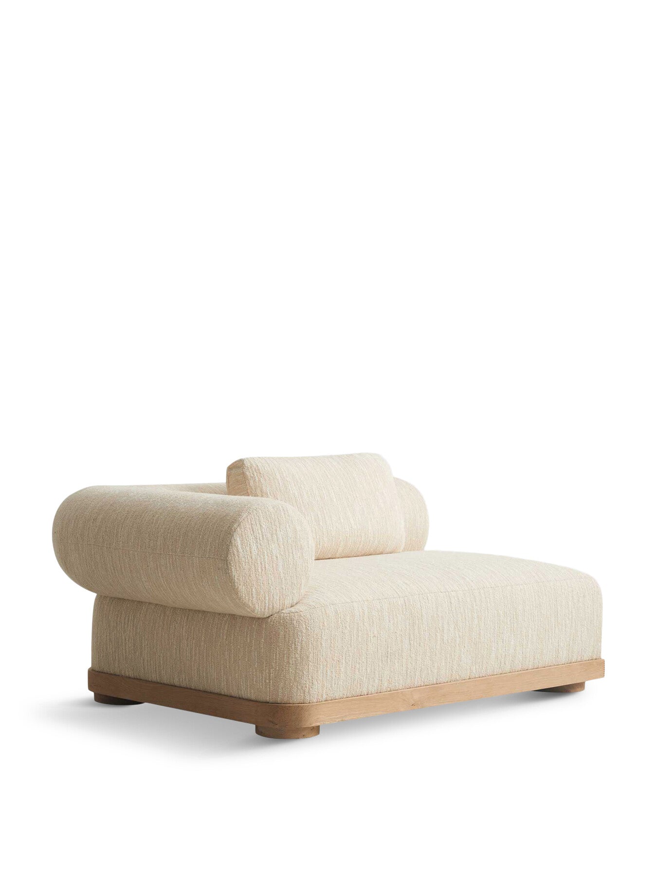 Fresno Cream Boucle Modular 1.5 Seater Sofa Unit Wit