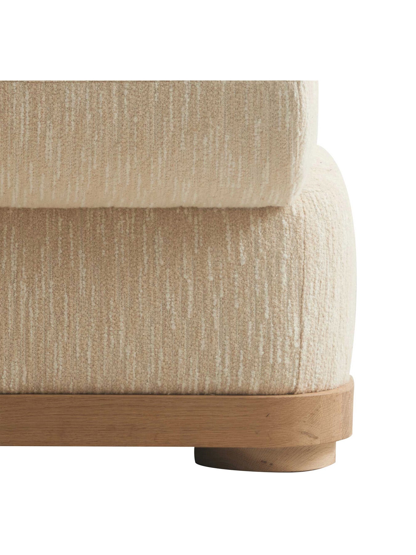 Fresno Cream Boucle Modular 1.5 Seater Sofa Unit Wit