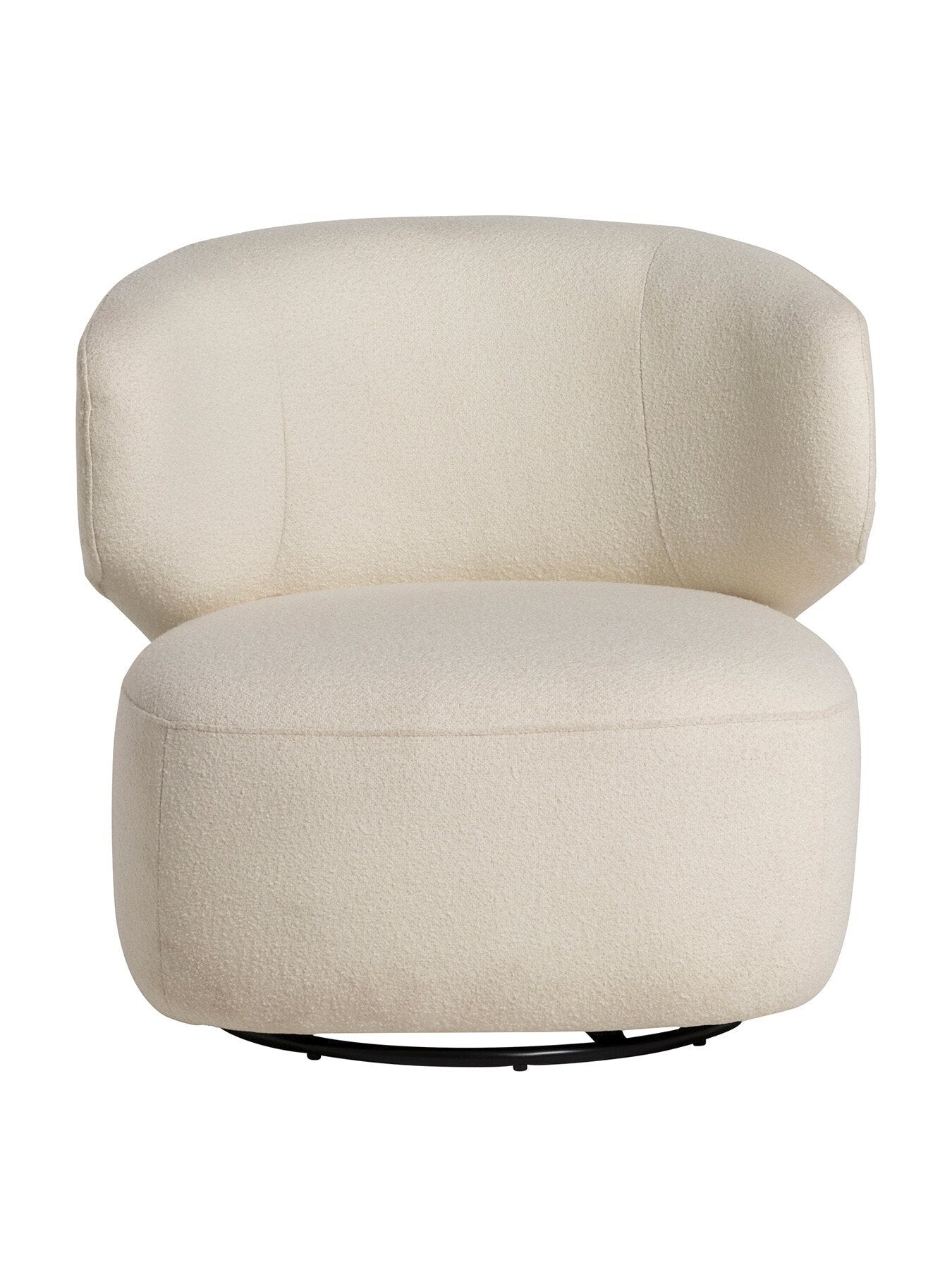 Gisele Ivory Wool Blend Swivel Chair