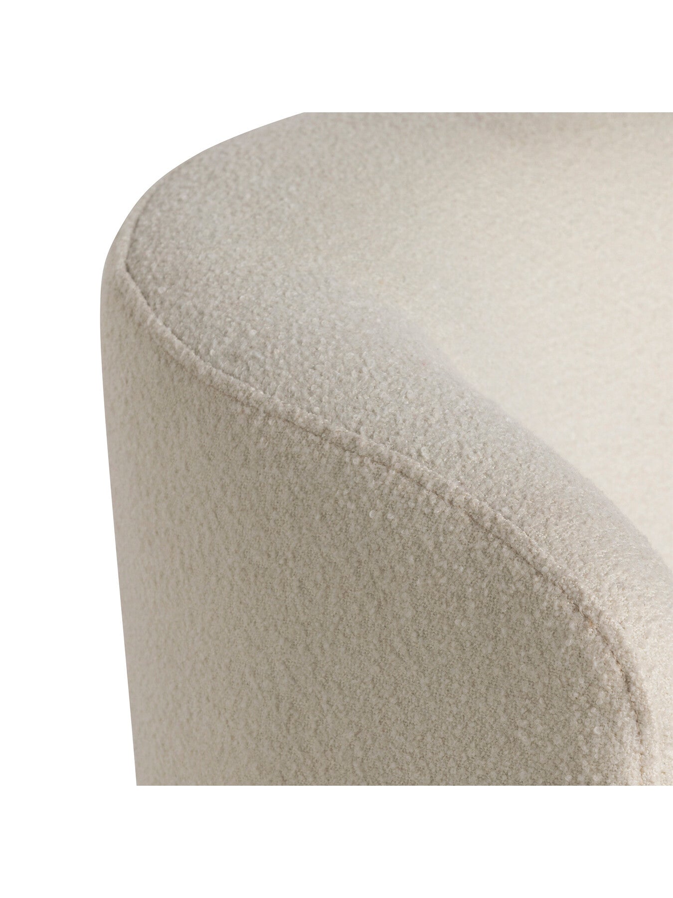 Gisele Ivory Wool Blend Swivel Chair