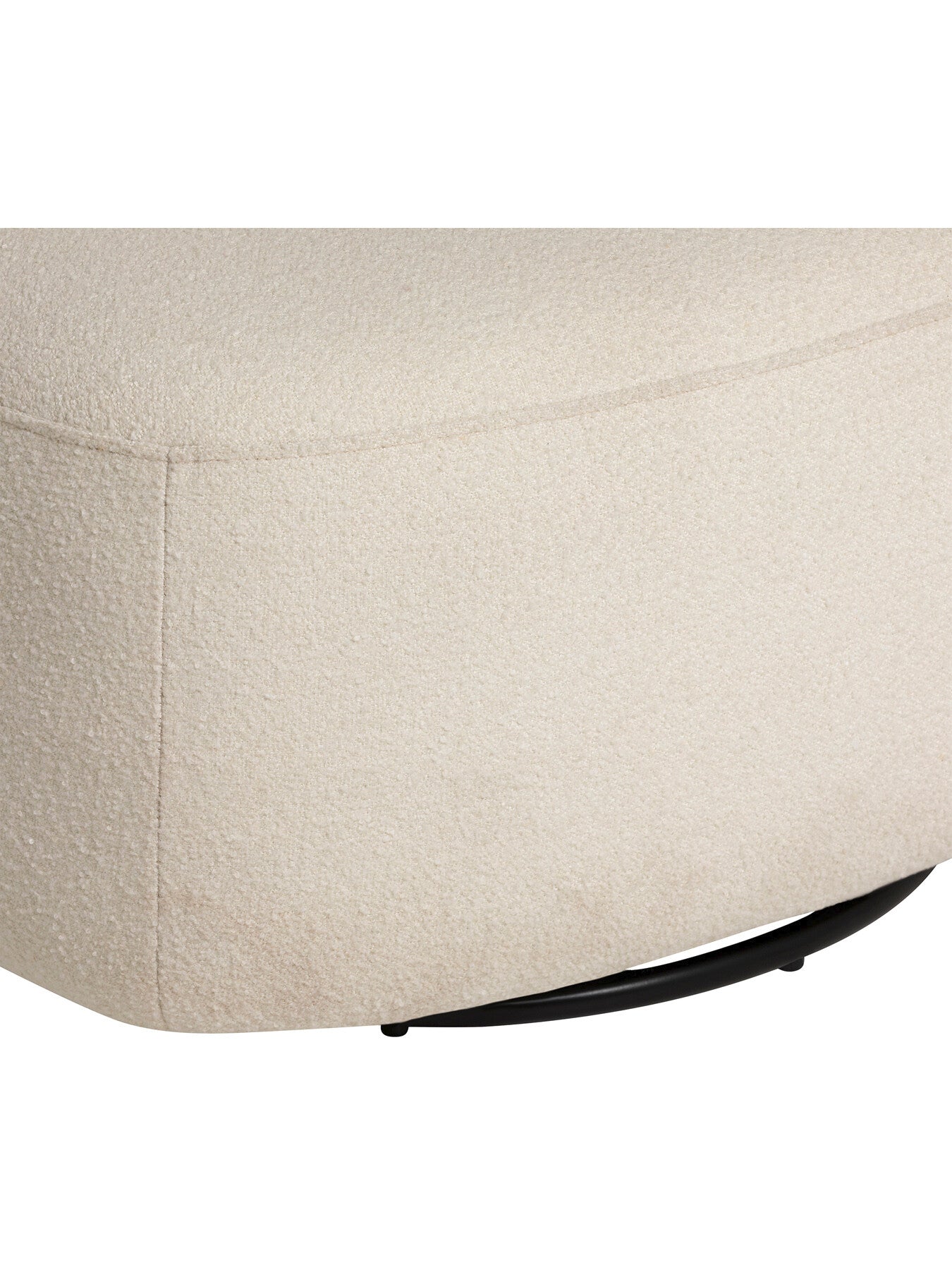 Gisele Ivory Wool Blend Swivel Chair