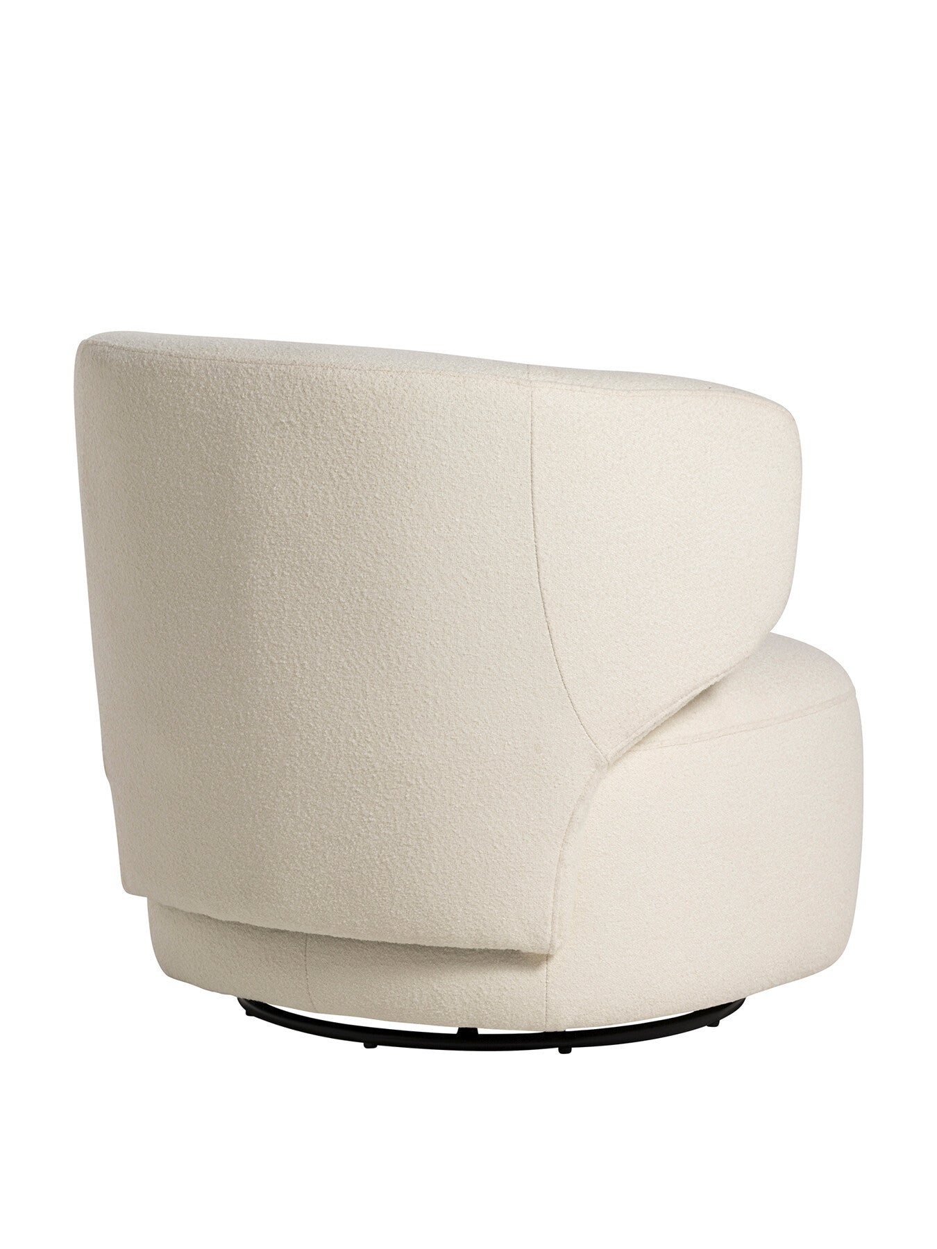 Gisele Ivory Wool Blend Swivel Chair