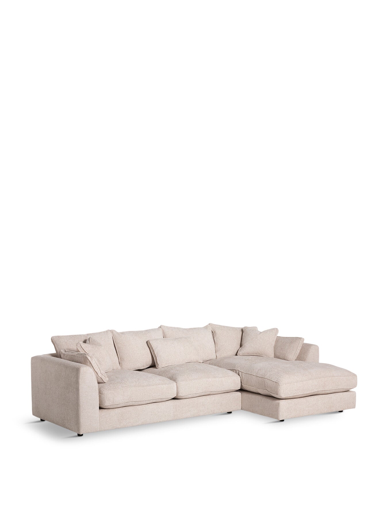 Harrington Plush Velvet Large Right Hand Corner Sofa