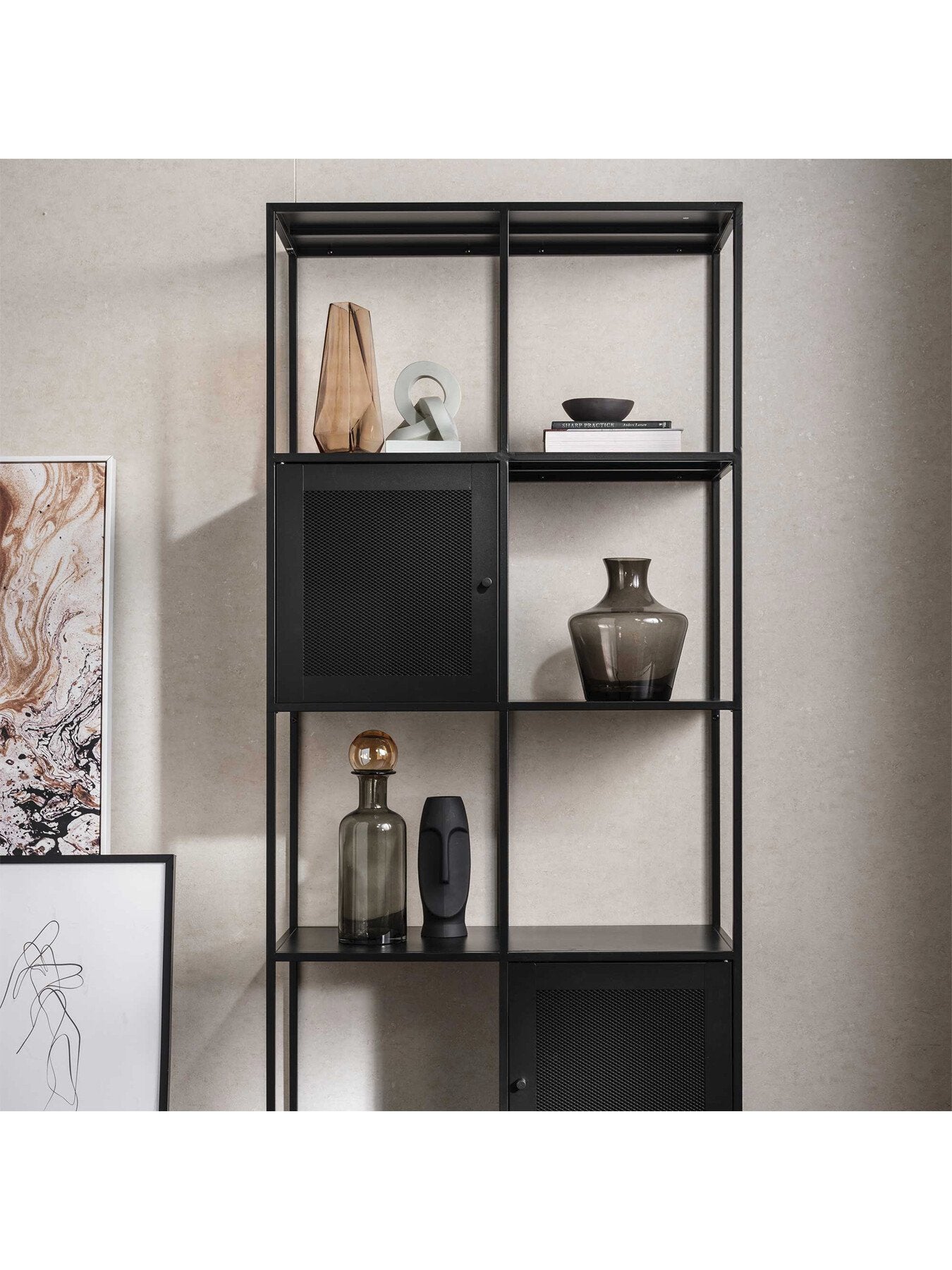 Kanna Metal Bookcase 2 Door 180cm