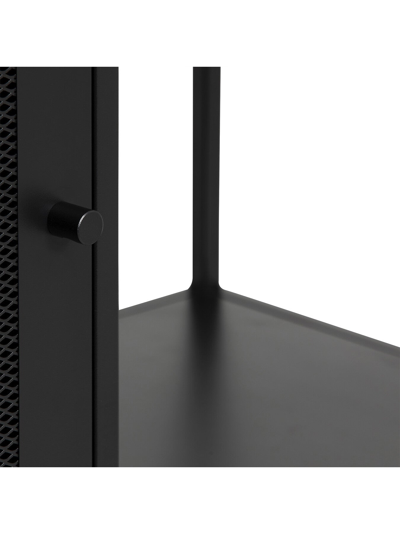 Black Kanna Black Metal Bookcase 2 Door 180cm