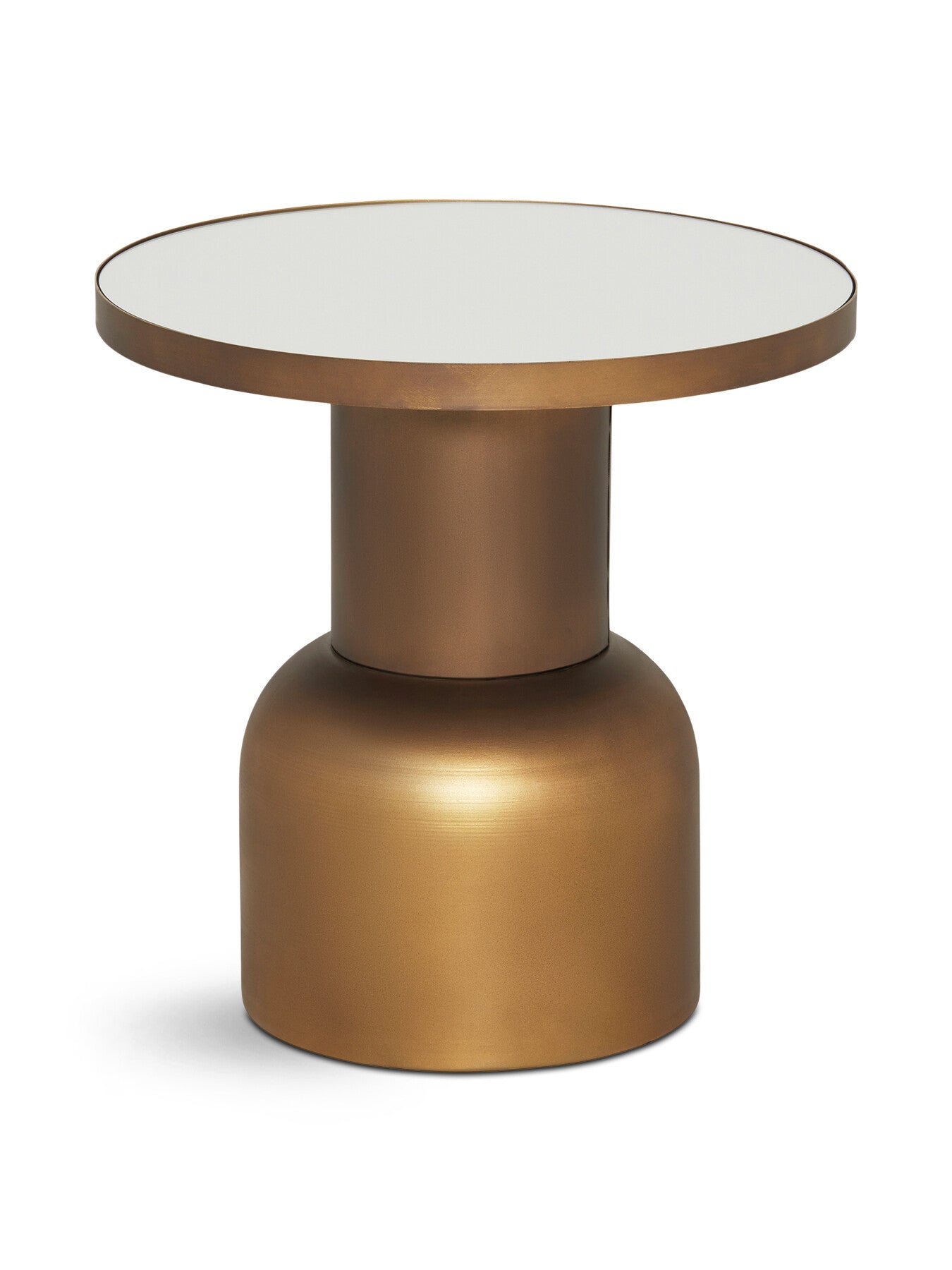 Large Burnished Metal Side Table