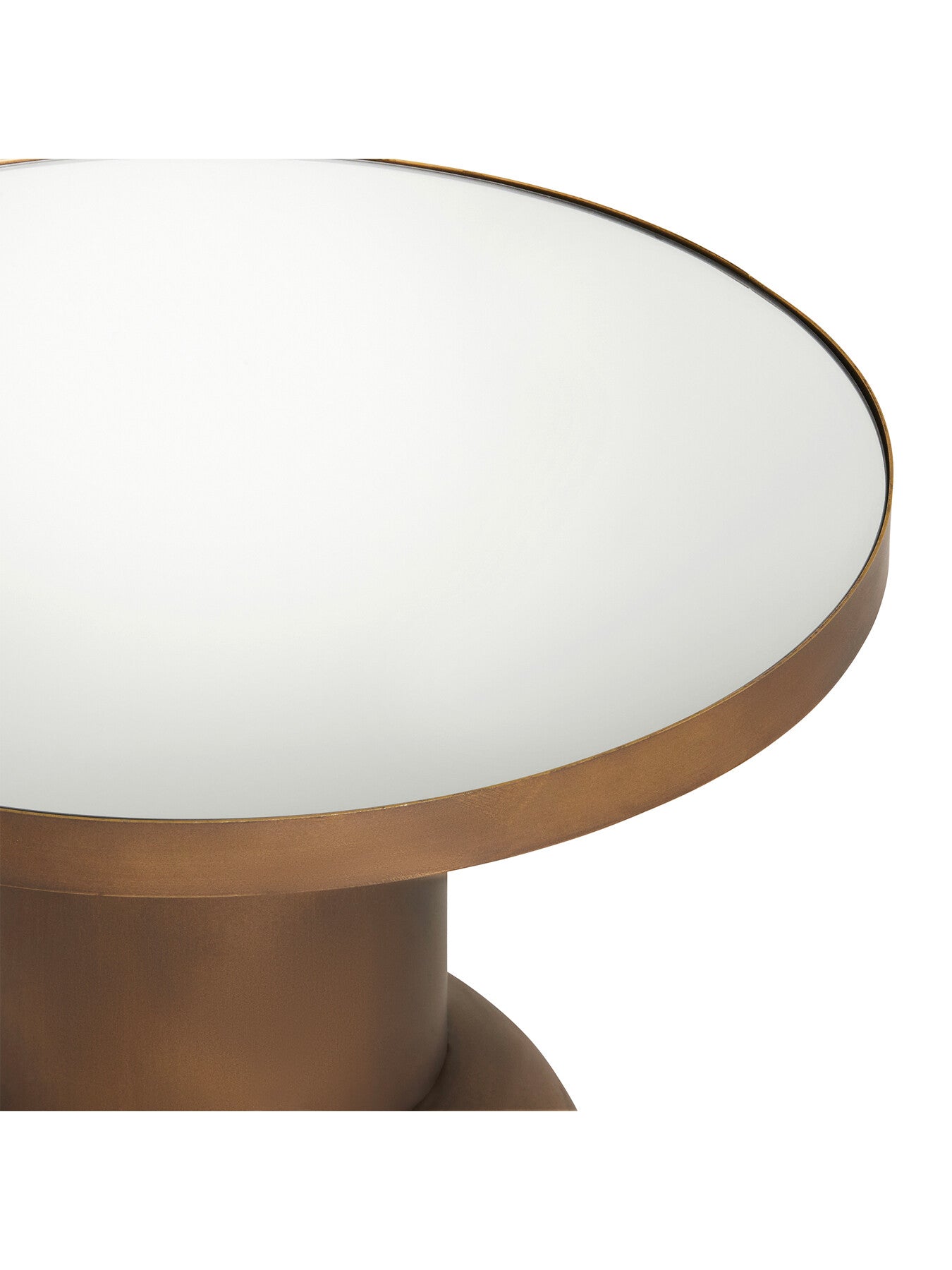 Large Burnished Metal Side Table