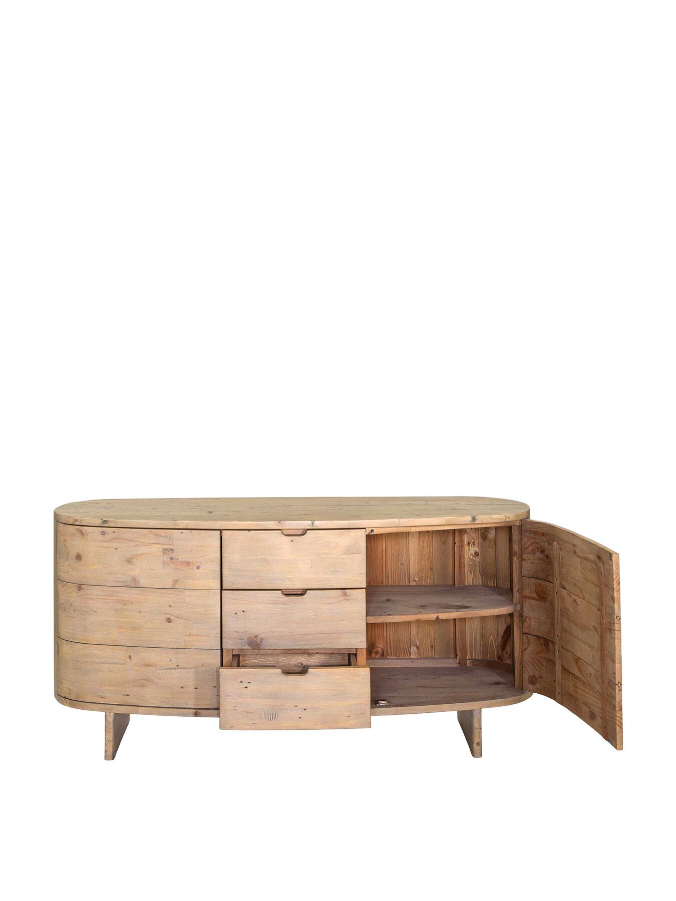 Lathan Reclaimed Wood 2 Cupboards And 3 Doors Buffet C