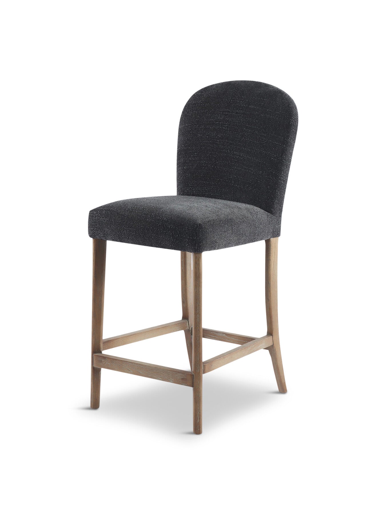 Maurice Boucle Counter Stool With Brass Studs