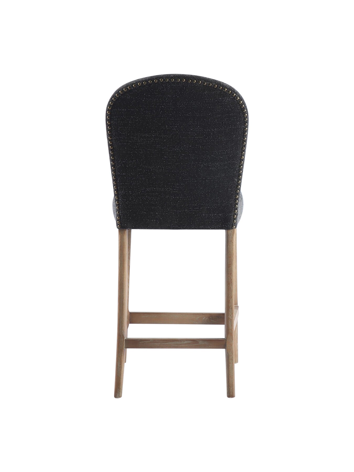 Maurice Boucle Counter Stool With Brass Studs