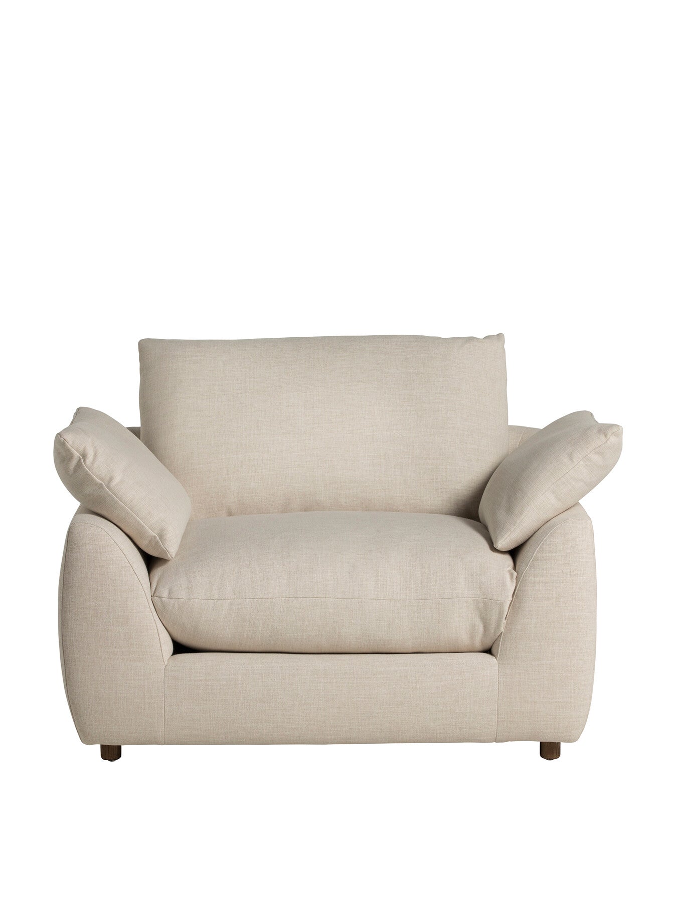 Odair Cream Linen Snuggle Chair