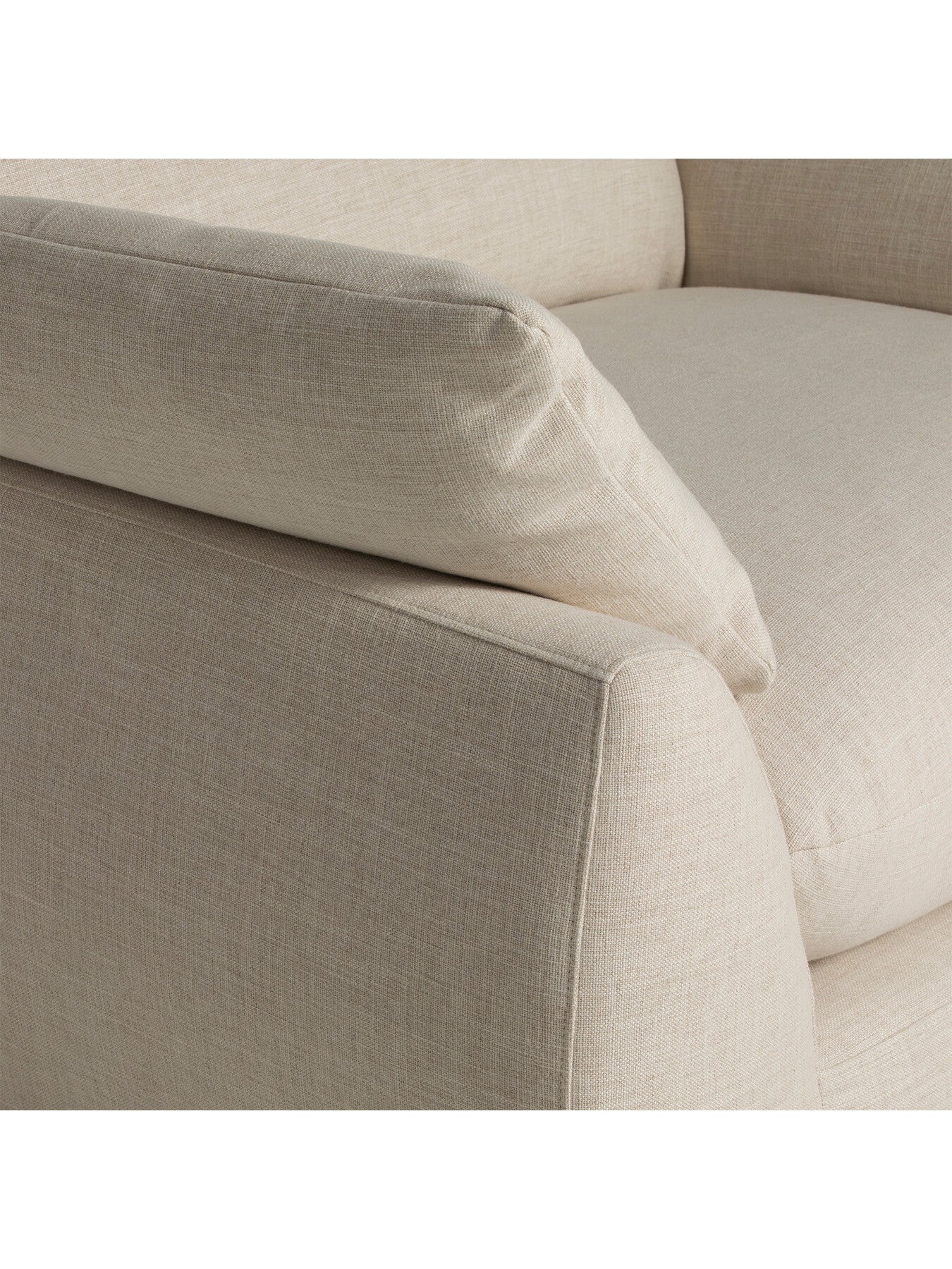 Odair Cream Linen Snuggle Chair